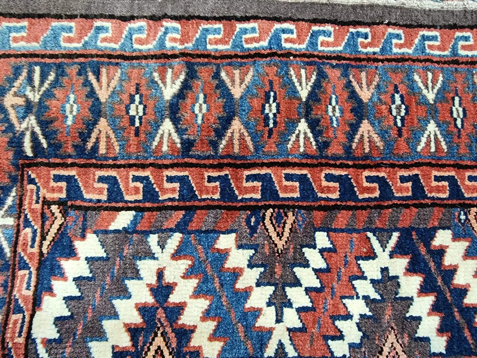 Handmade Antique Turkmen Asmalik Collectible Rug 2.2′ x 3.7′ (67cm x 112cm) 1880