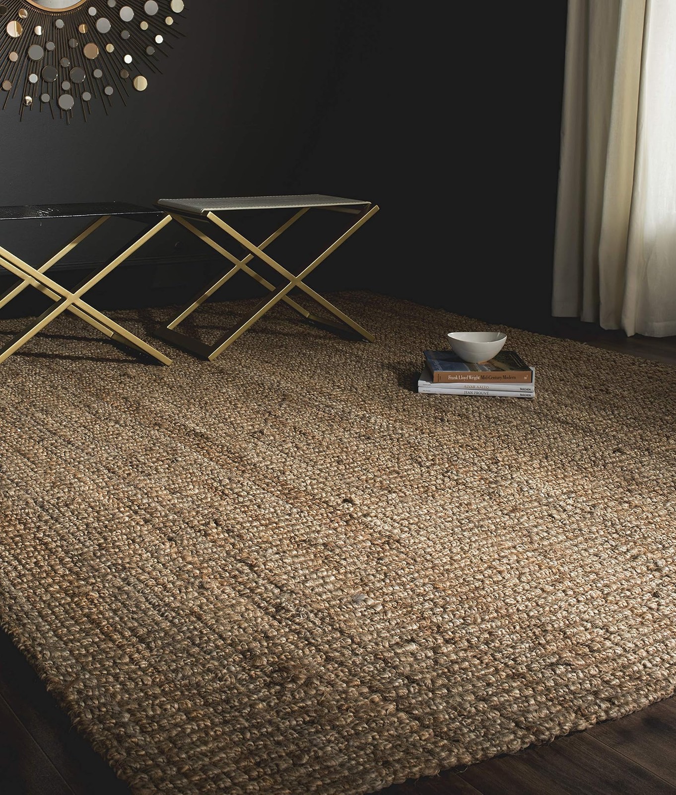 SAFAVIEH Area Rug 9×12 – Natural Fiber Collection – Large – Natural Brown, Ha…