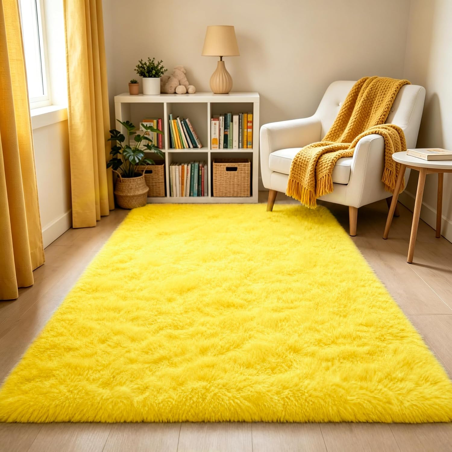 Ultra Soft Indoor Modern Area Rugs Fluffy Living Room Carpets for Children Bedro