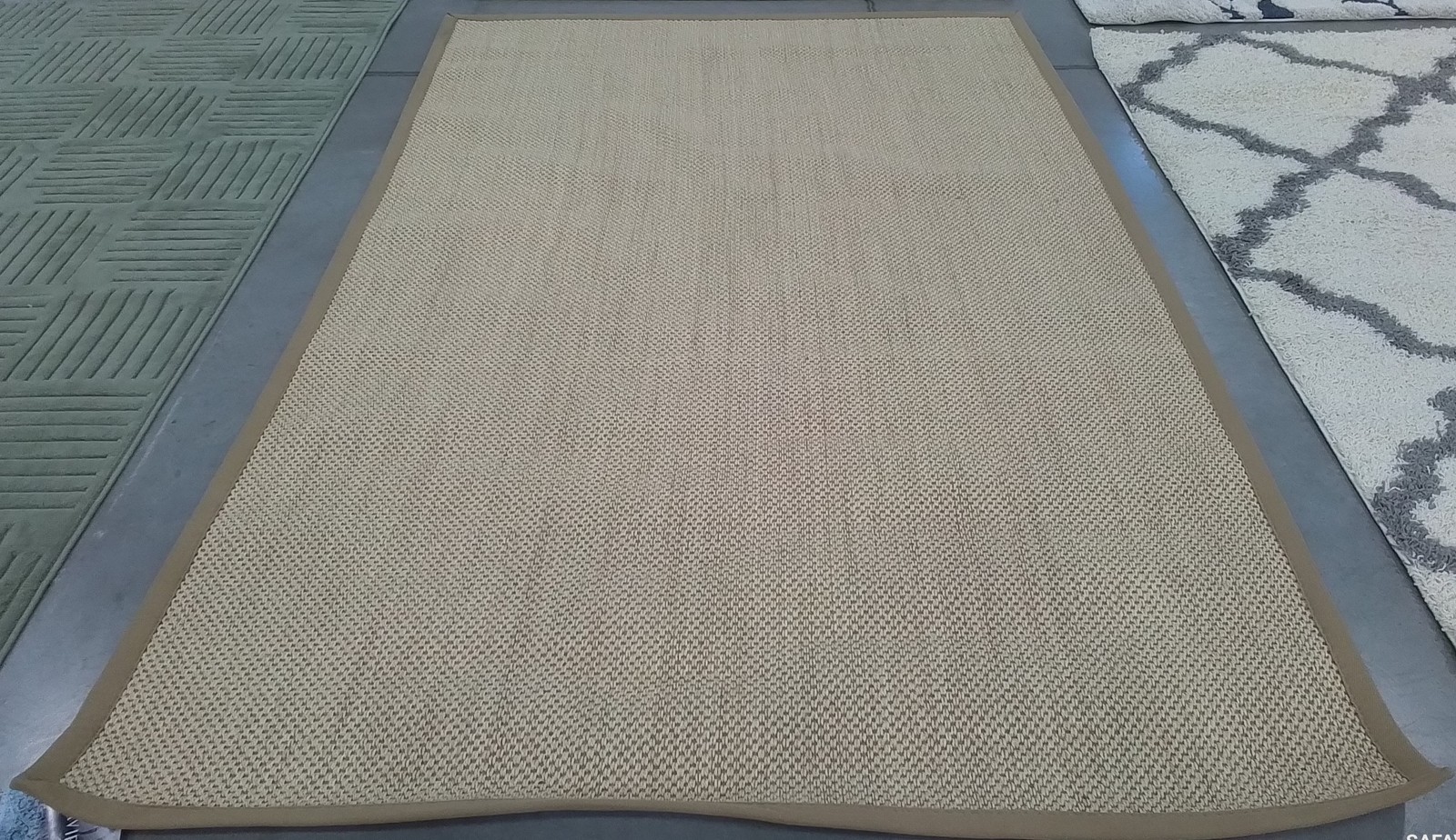 MAIZE / LINEN 6′-0″ x 9′-0″ Back Stain Rug, Reduced Price 1172797755 NF141B-6