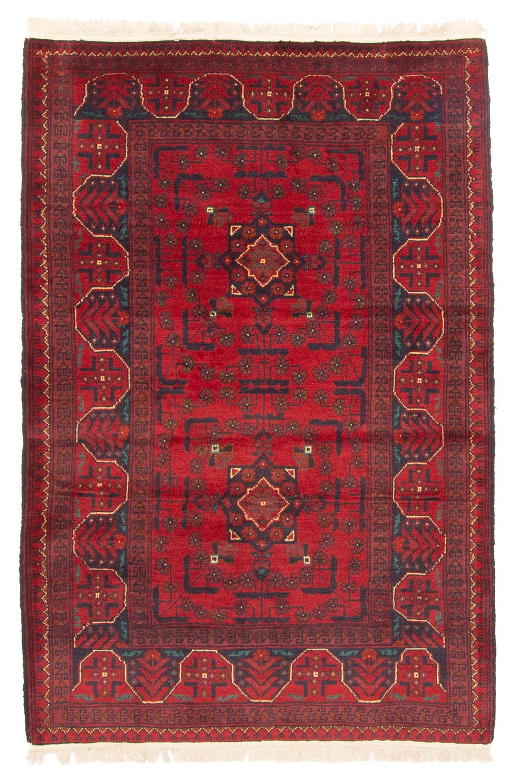 Traditional Hand-knotted Wool Oriental Carpet 3’6″ x 5’1″ Area Rug