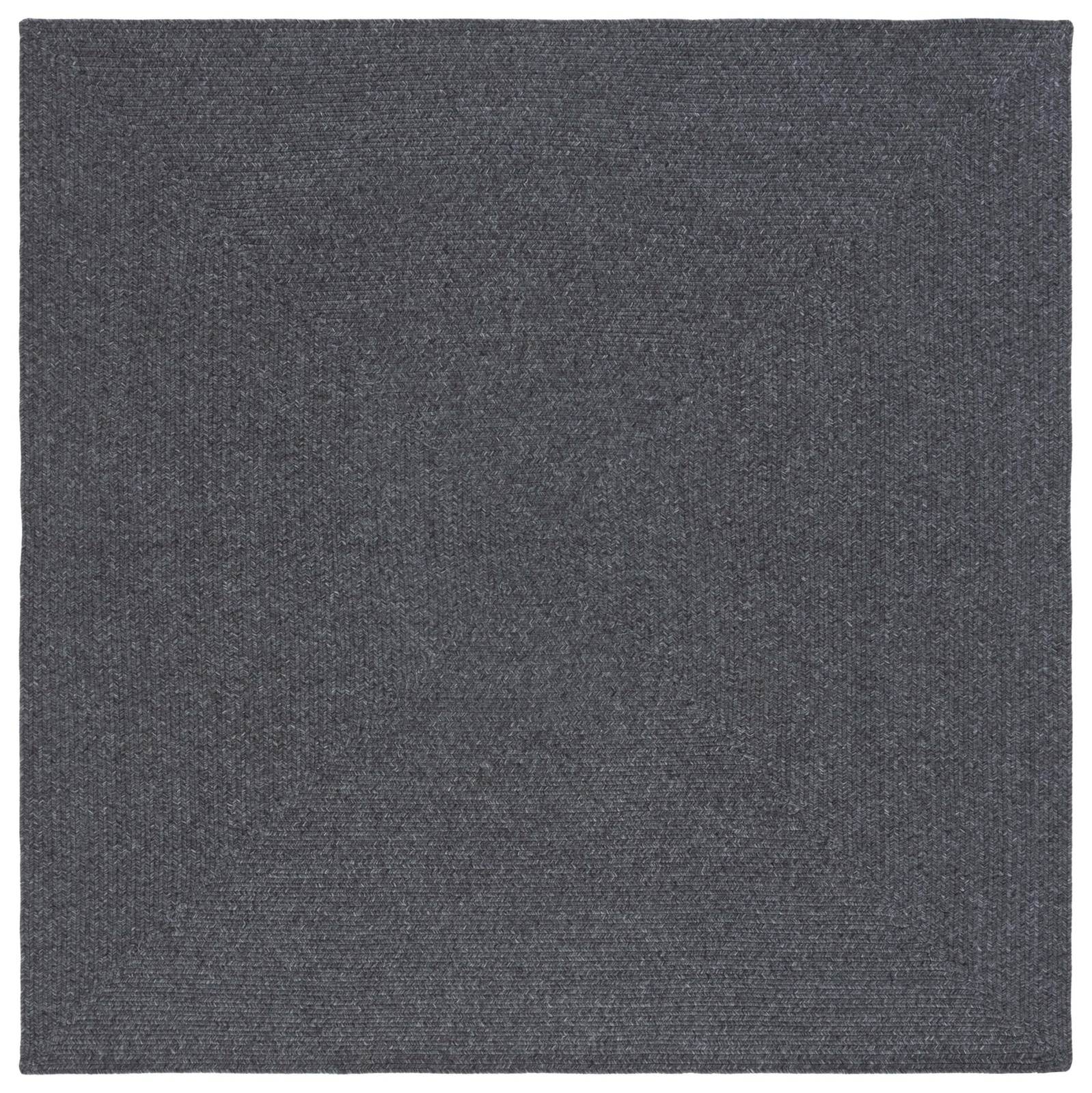 SAFAVIEH Rug 3’x3′ Square Black Braided