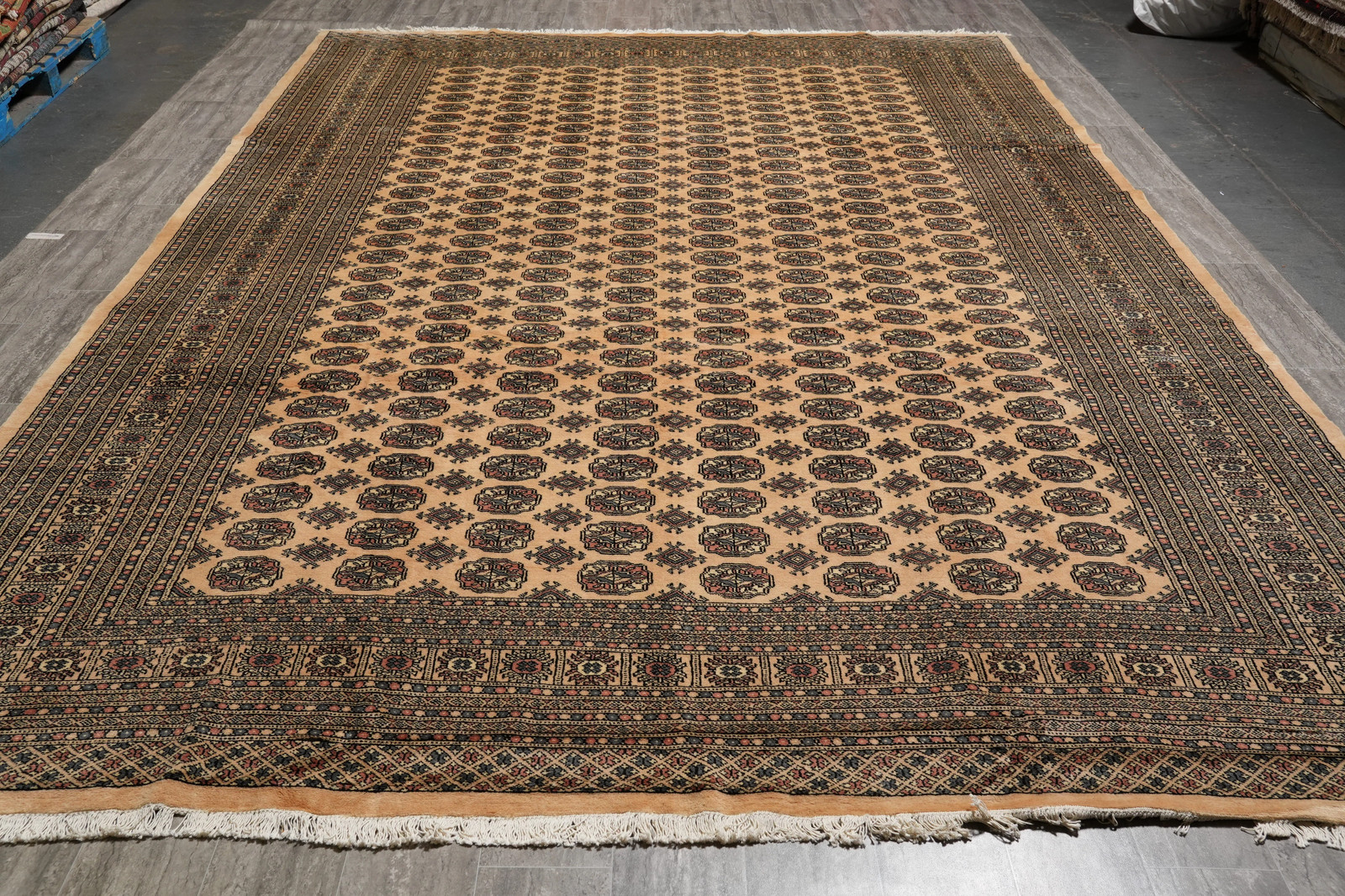 10 x 14 New Bokhara Rug Pakistan Beige #F-4597