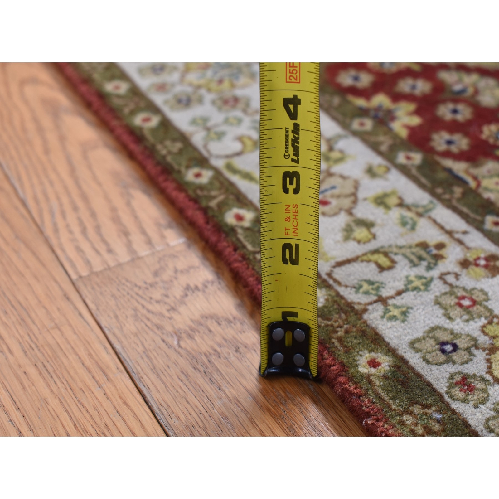 2’4″x11’5″ Barn Red Kishoon Revival Wool Hand Knotted 300 KPSI Runner Rug R87305