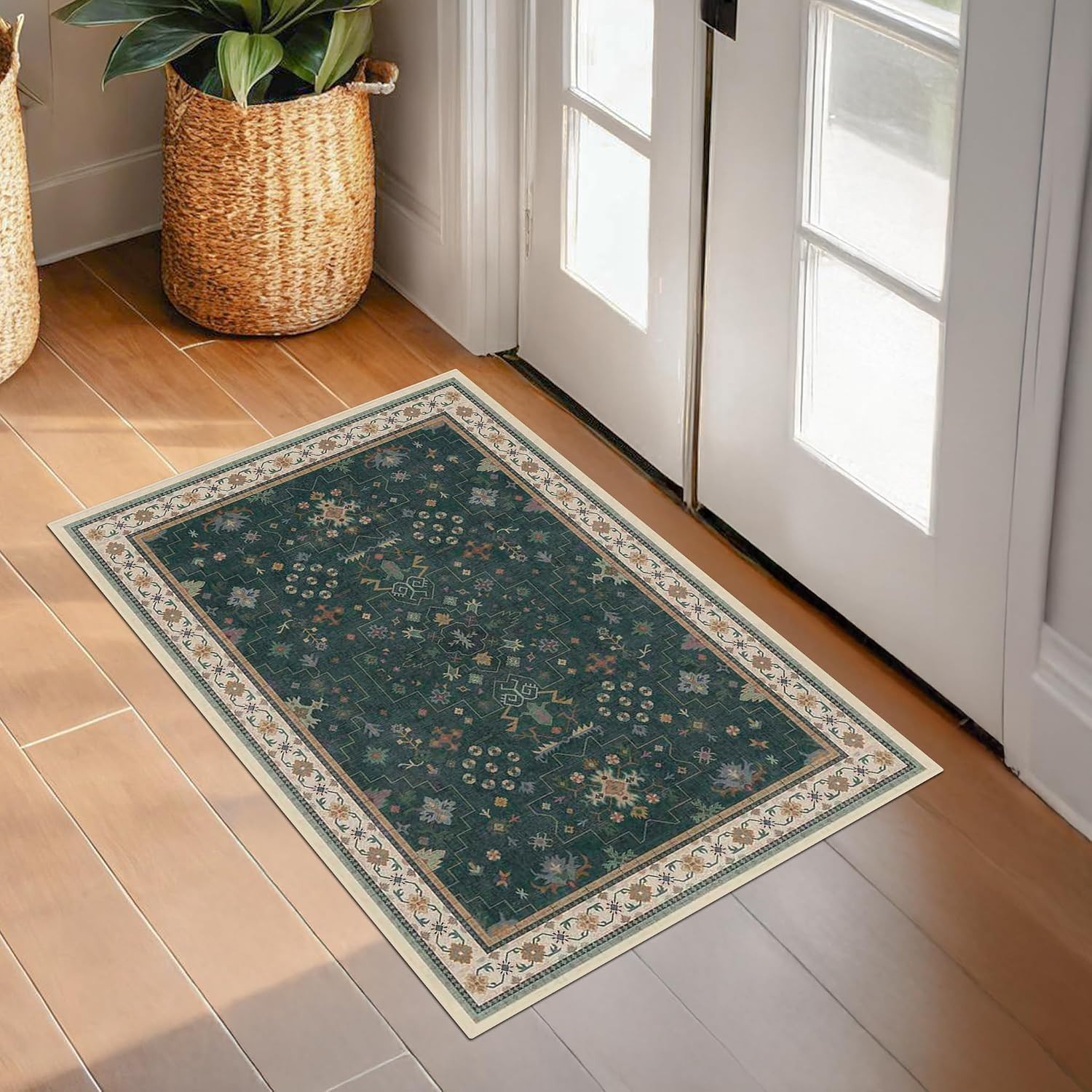 Dark Green 2X3 Door Mat Indoor Entrance Rug – Small Throw Area Rugs