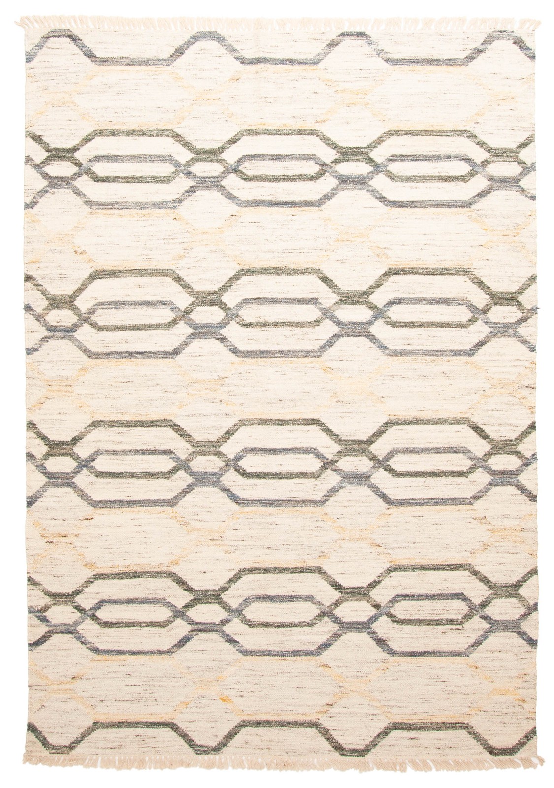 Vintage Hand Woven Area Rug 5’2″ x 7’9″ Traditional Wool Oriental Carpet