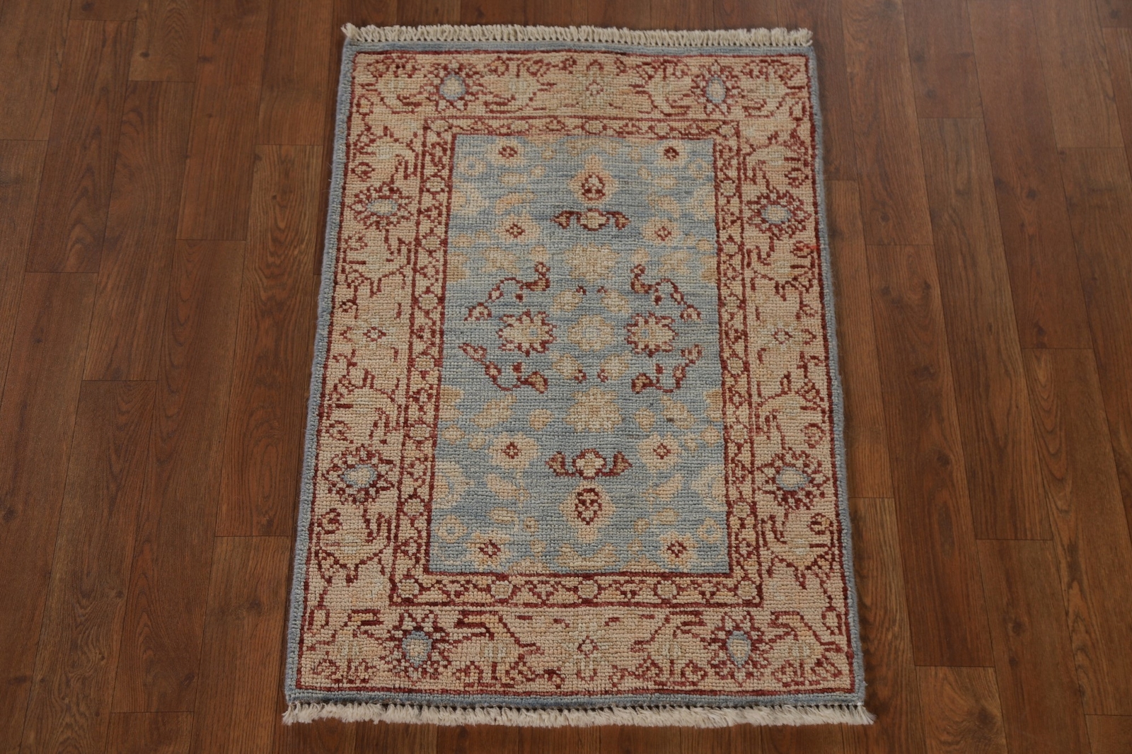 Handmade Oushak Accent Rug 3′ 0” X 2′ 0” ft. Vegetable Dye Hallway Wool Carpet