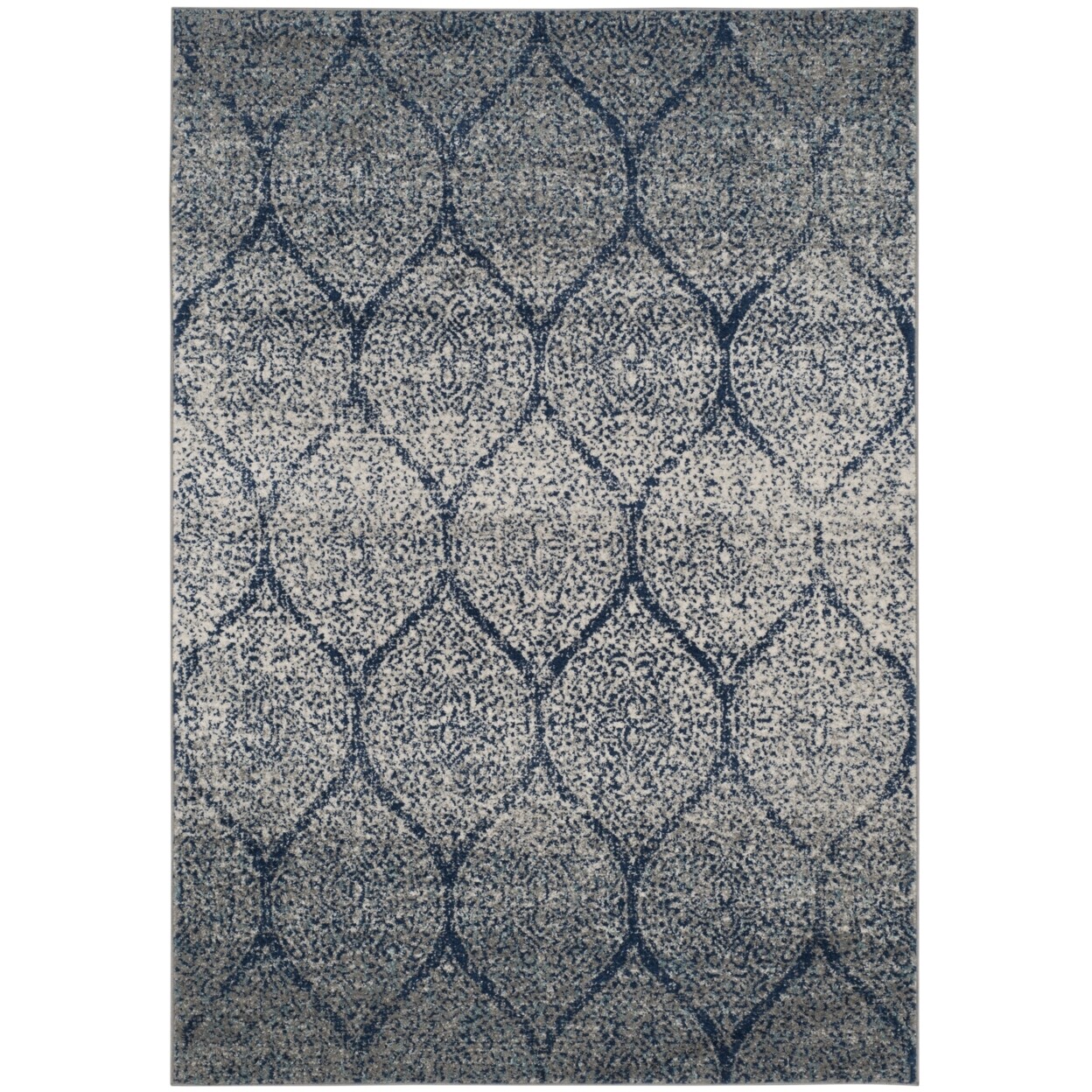 SAFAVIEH Madison Collection MAD604G Navy / Silver Rug