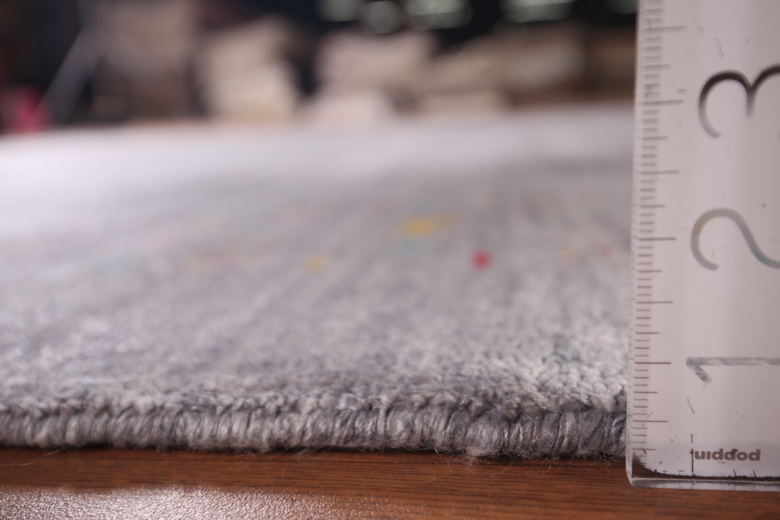 Gray Tribal Square Area Rug 8×8 Handmade with Artistic Color for Chic Interiors