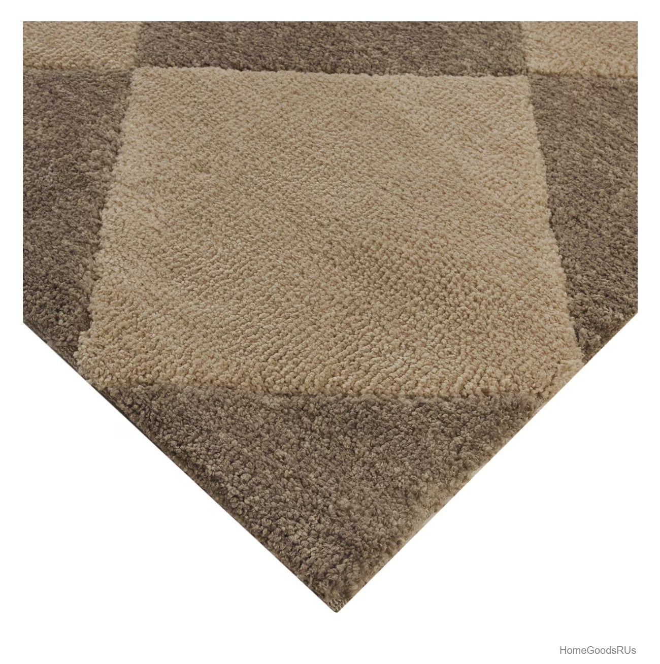 Indoor Area Rug 8×10 Diamond Pattern Polyester Cotton Backing Home Decor Living