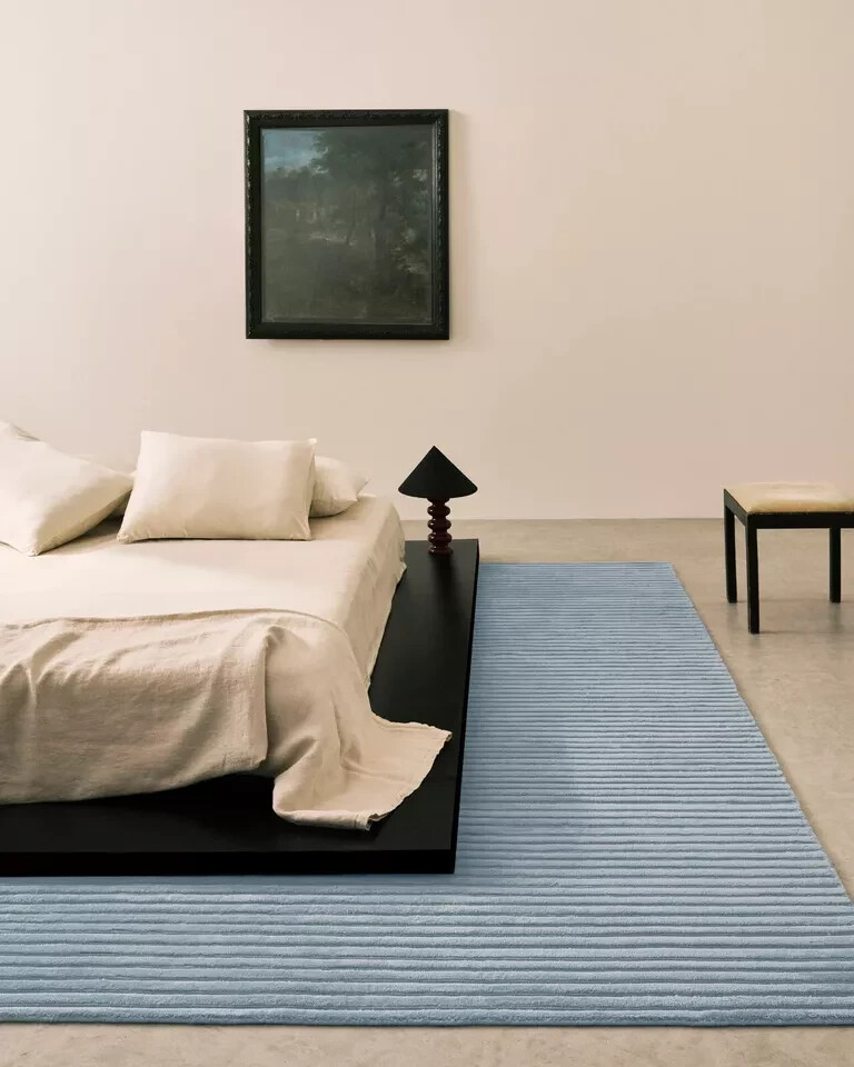 Park 02 – Sky Hand-Tufted High low l Nz Wool Area Rug Living Room office