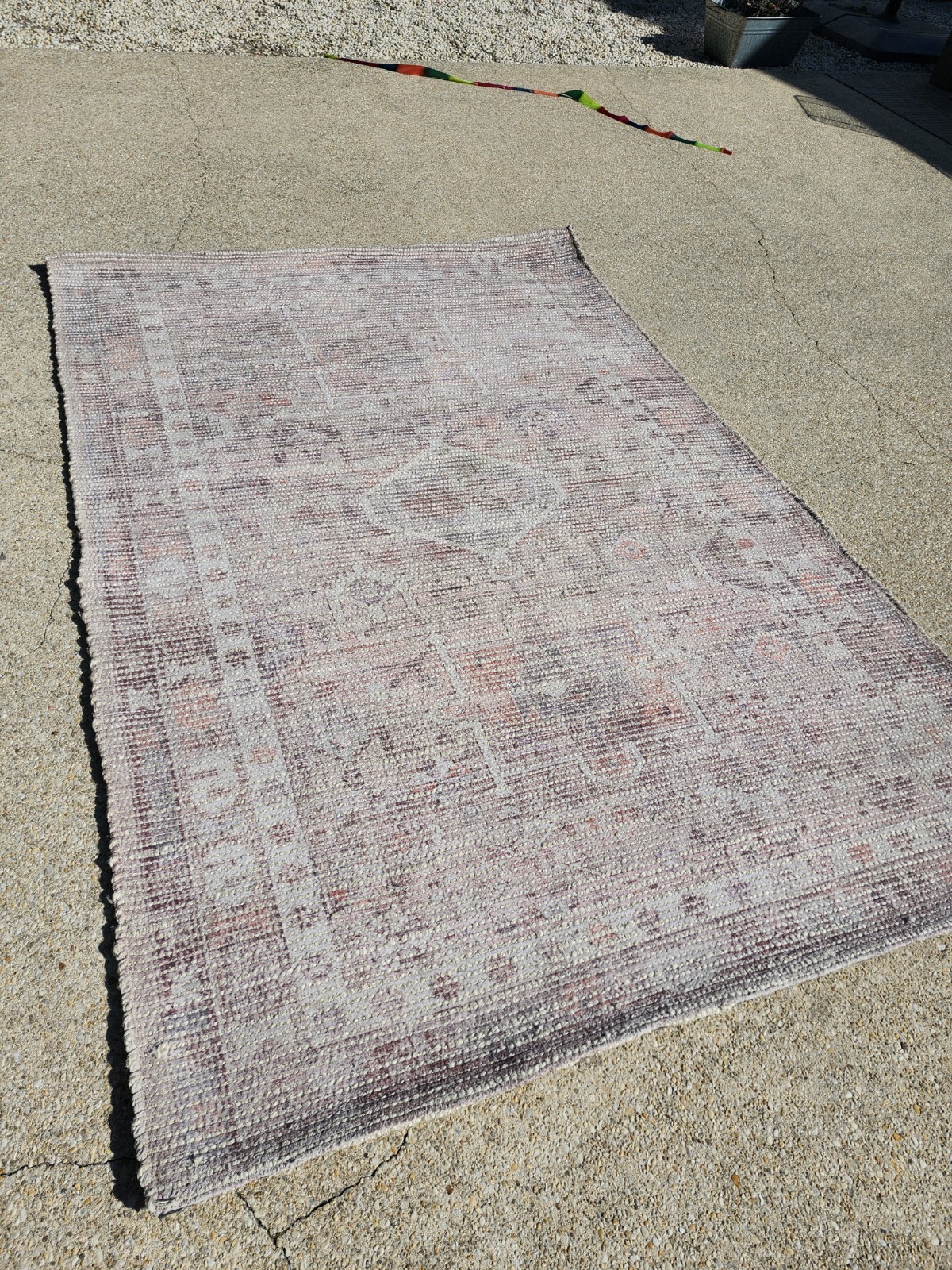 Brand New $320 West Elm 5 X 8 Ft Tufted Geometric Medallion Rug Jute Blend