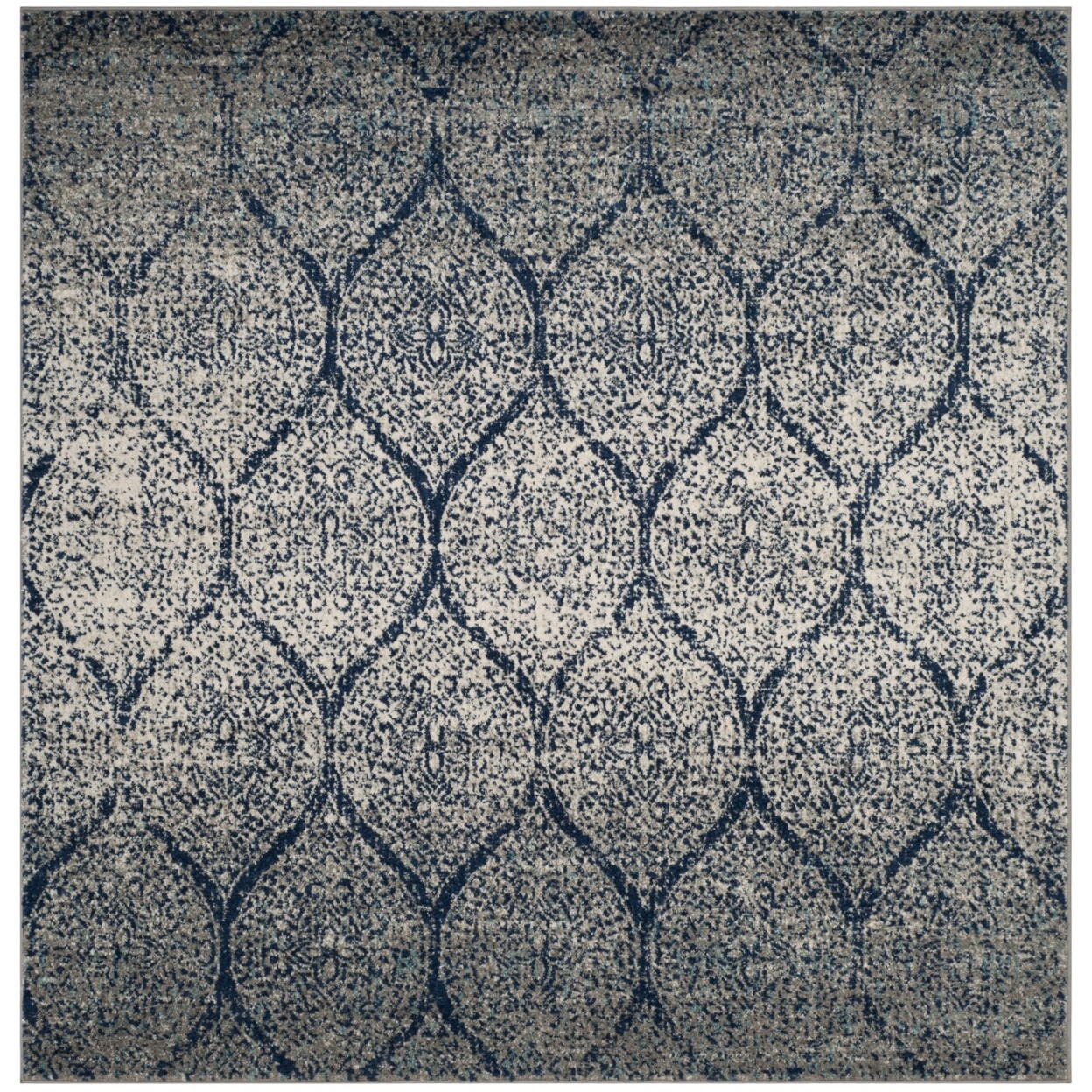 SAFAVIEH Madison Collection MAD604G Navy / Silver Rug