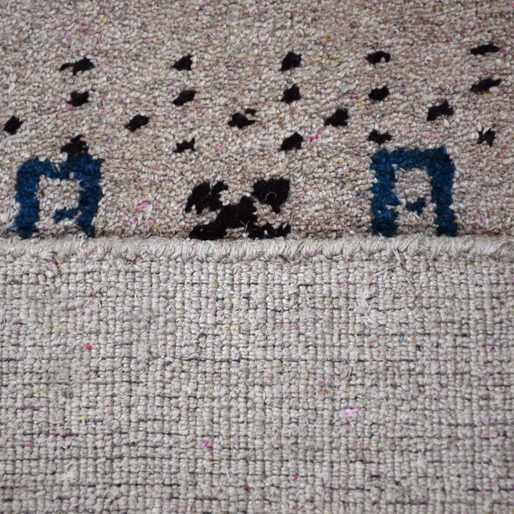 Eco-Friendly Hand Knotted Loom Silk Mix Area Rugs Contemporary Beige BBLSM585
