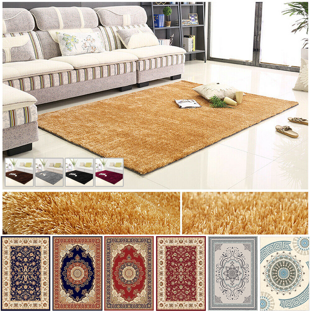 Luxury Fluffy Rug Area Rug Luxury Living Room Carpet Throw Runner Mat Small size