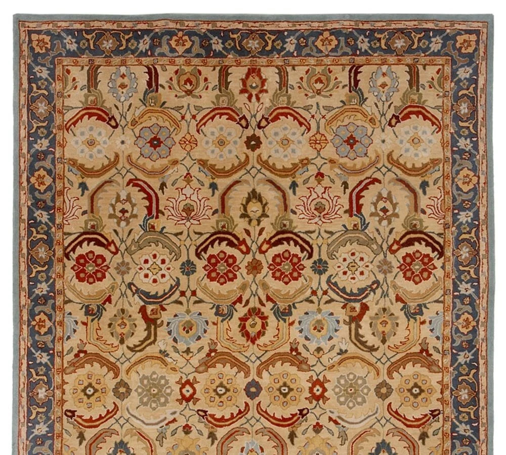 hand tufted Pottery Barn Eva Beige Wool area rug | Hand made Rug | modern rug