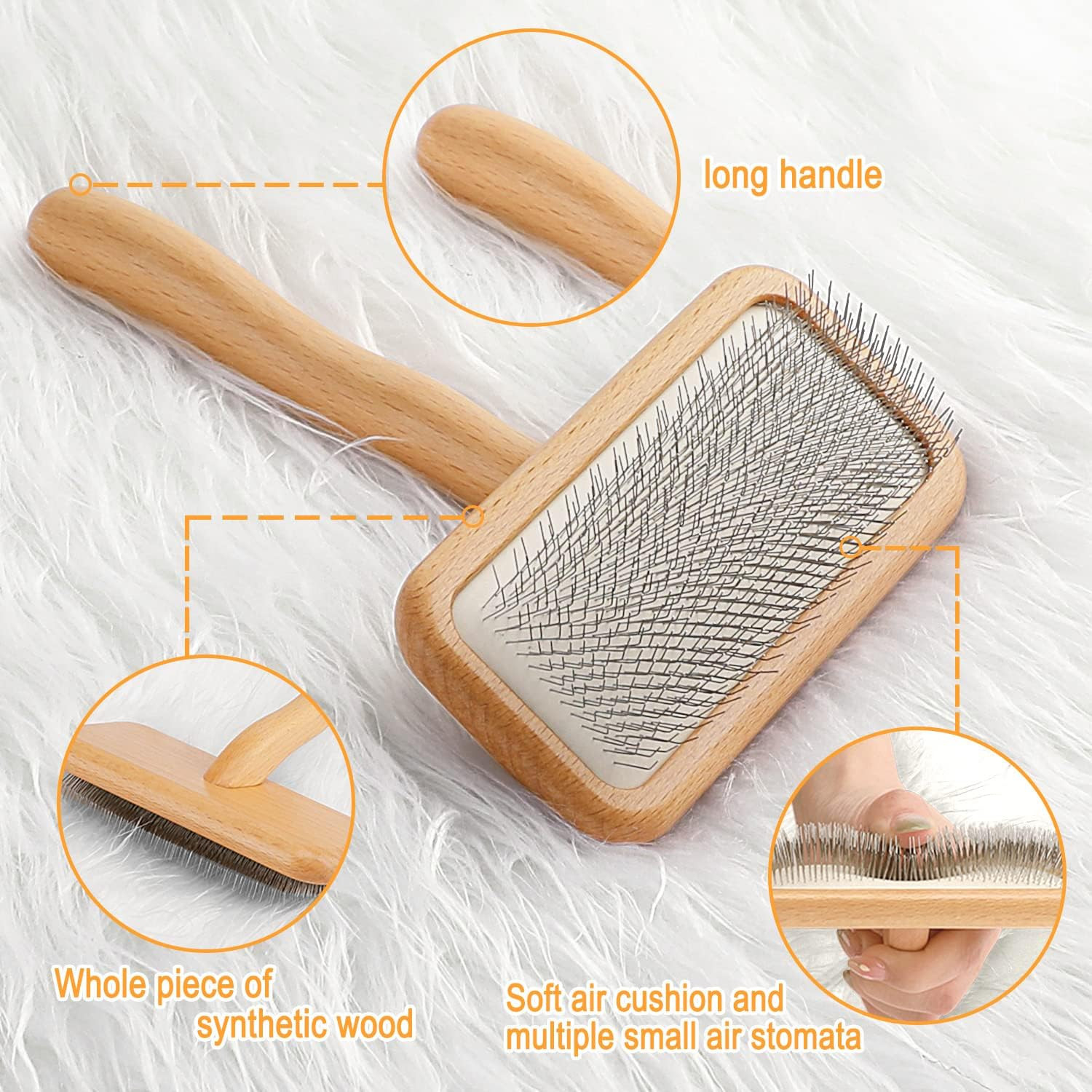 Carpet Rake Sheepskin Wool Brush More Suitable for Pile Carpets/Rugs for Carding
