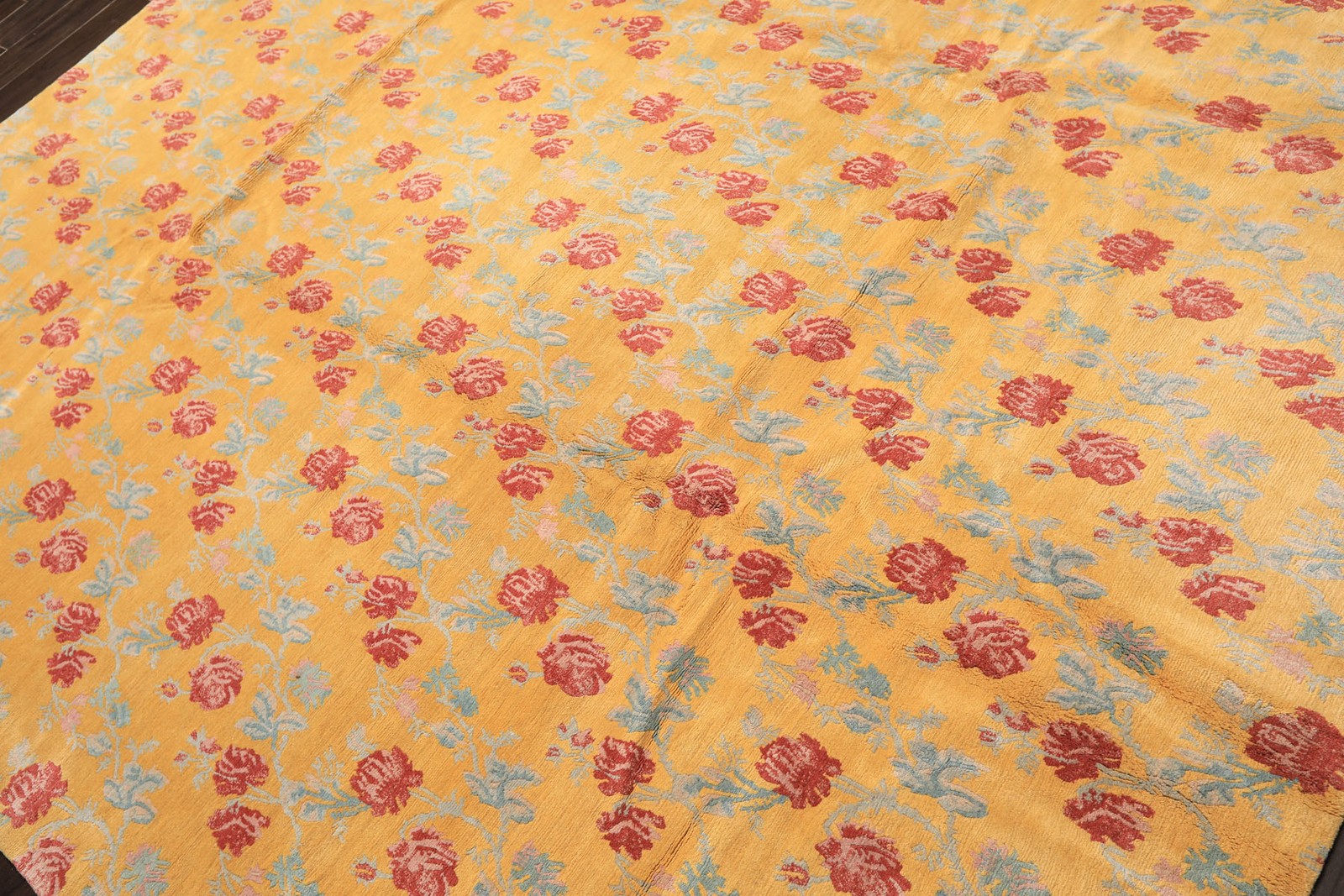 Michaelian & Kohlberg 8’4″x10 Hand-Knotted Wool Gold Tibetan Area Rug
