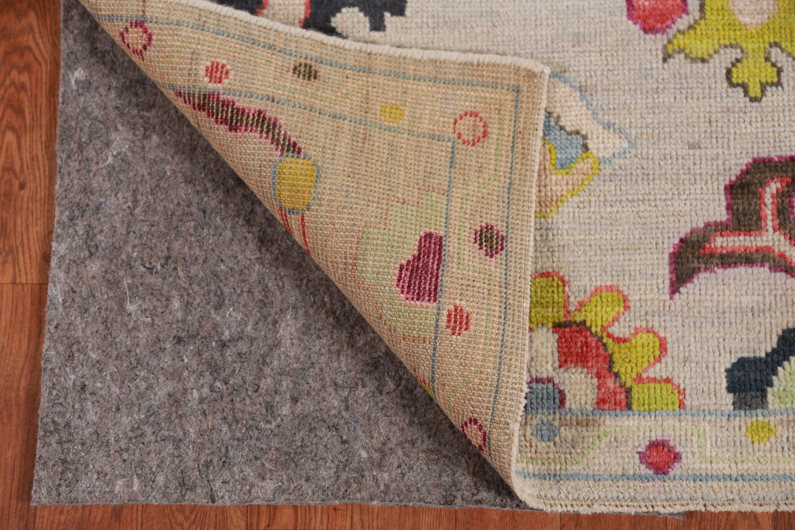 Vegetable Dye Wool Traditional Oushak Turkish Hand-knotted Runner Rug 3×10 ft