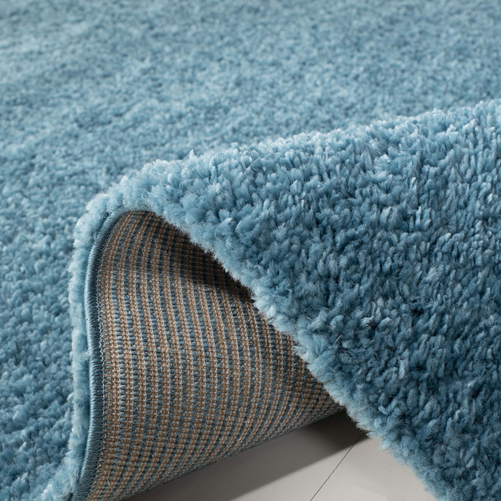 Safavieh Power Loomed August Shag Turquoise Area Rugs – AUG900K