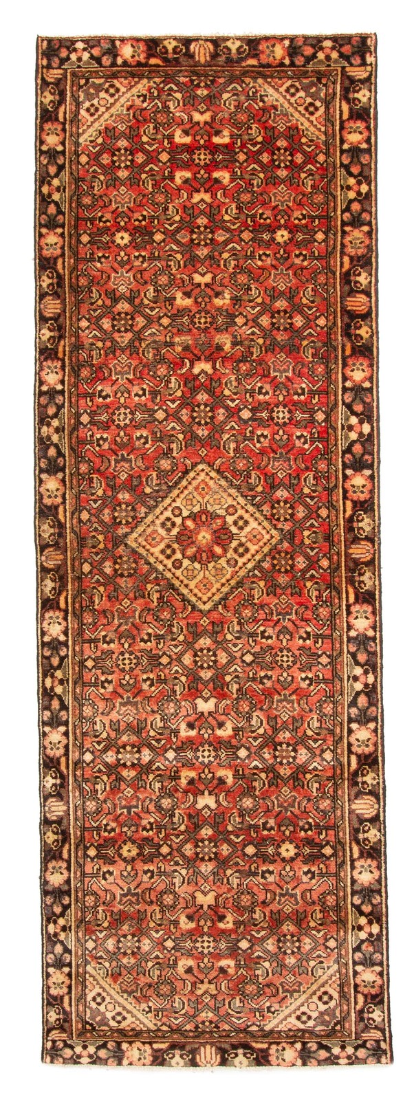 Vintage Hand-knotted Runner Rug 3’3″ x 10’0″ Traditional Oriental Wool Carpet