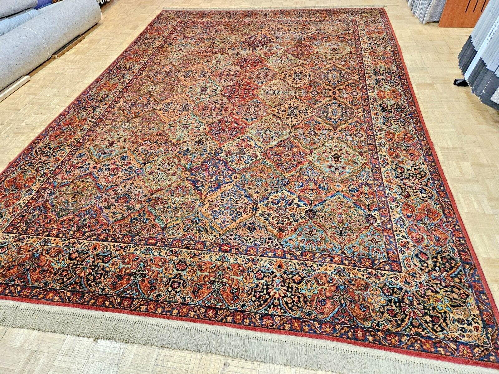 10×14 GENUINE ANTIQUE KARASTAN RUG MULTICOLOR PANEL KIRMAN 717 100% WOOL RUG VGC