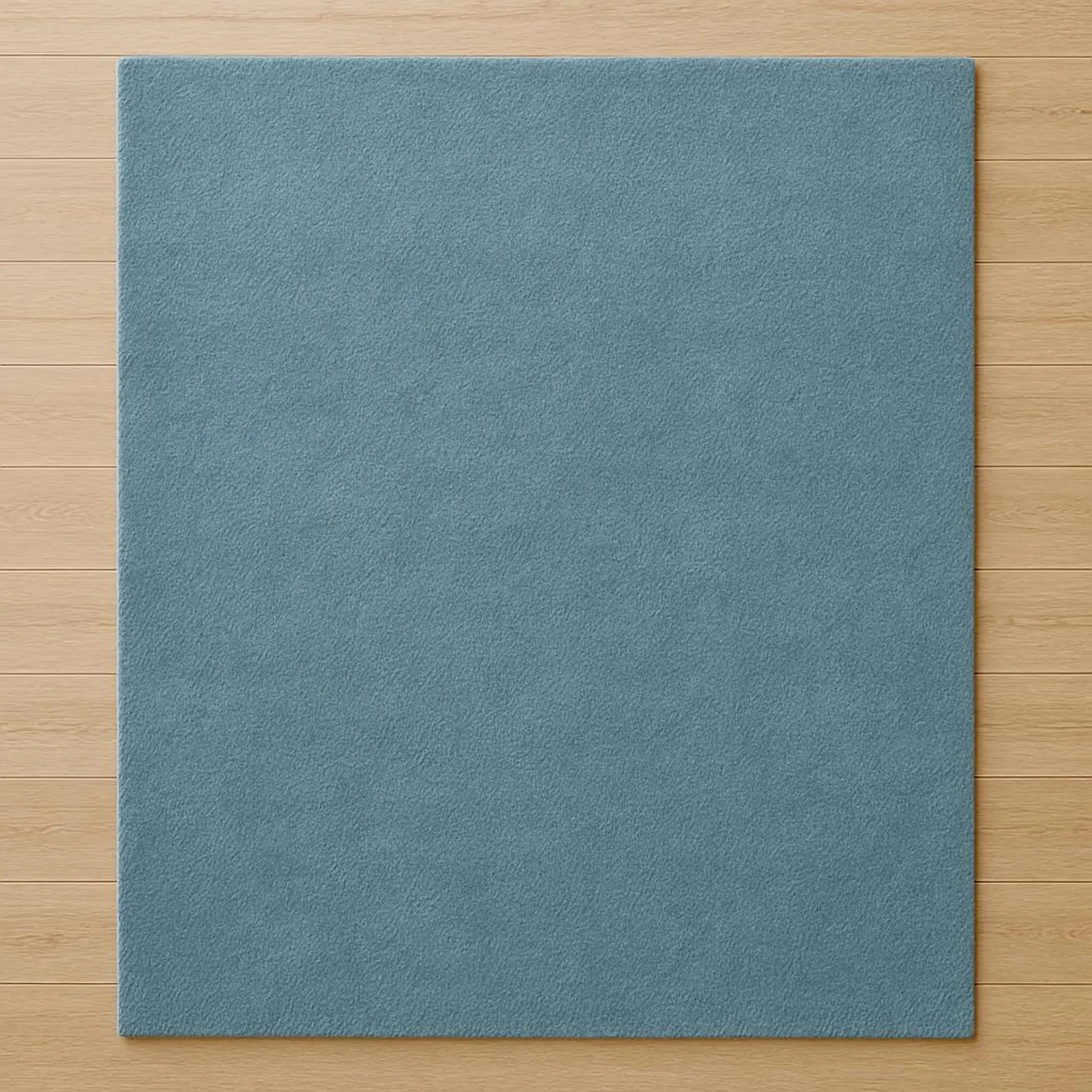 8×8 Modern Wool Area Handmade Tufted Light Blue Square Scandinavian Plush Rugs
