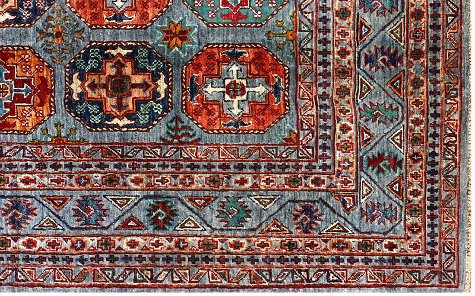 Afghan Ziegler Khorjin Ariana Rug 200×300 Hand-Knotted Grey All-Over Pattern