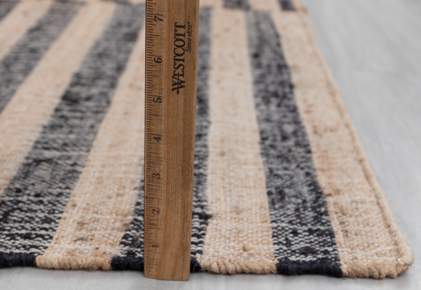 Natural Jute Black High Quality Hand Woven Geometric Boho Style Customize Rug