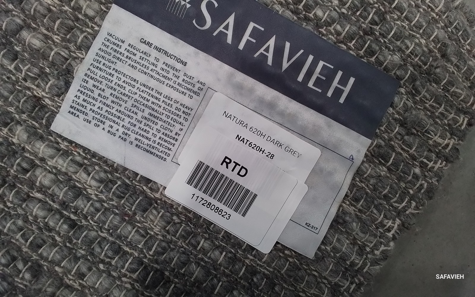 DARK GREY 2′-3″ x 8′-0″ Flaw in Rug, Reduced Price 1172808623 NAT620H-28