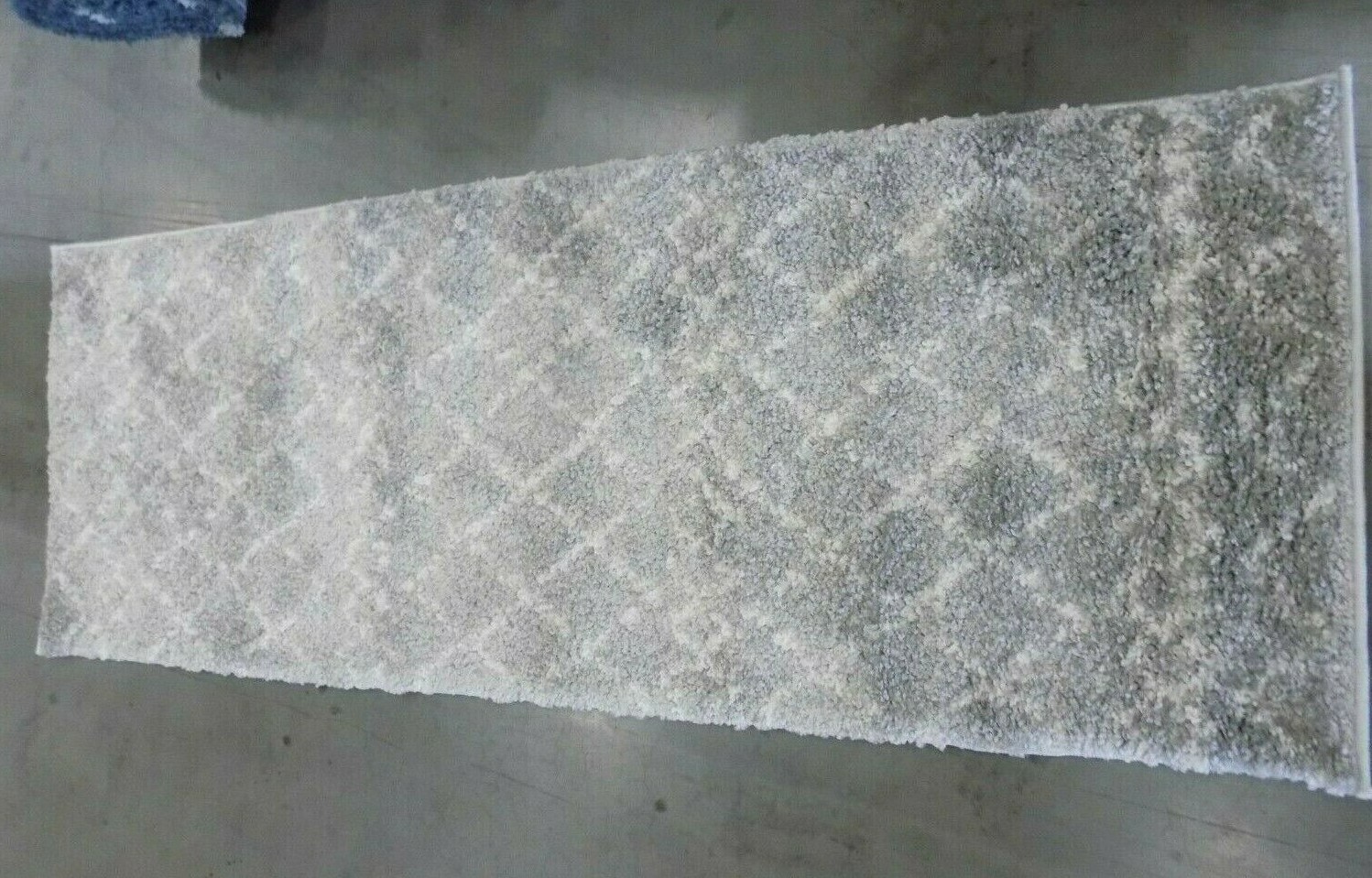 LIGHT GREY / CREAM 2′-3″ X 6′ Stained Rug, Reduced Price 1172602107 BER165B-26