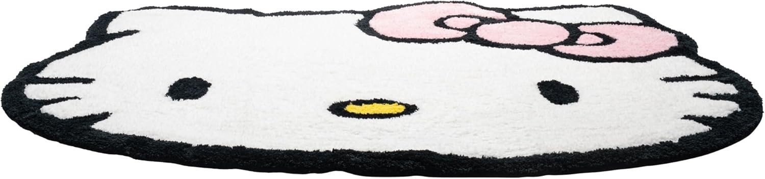 Hello Kitty Area Rug Plush Fluffy 4×3 ft Sanrio Non-Slip Polyester Bedroom Decor