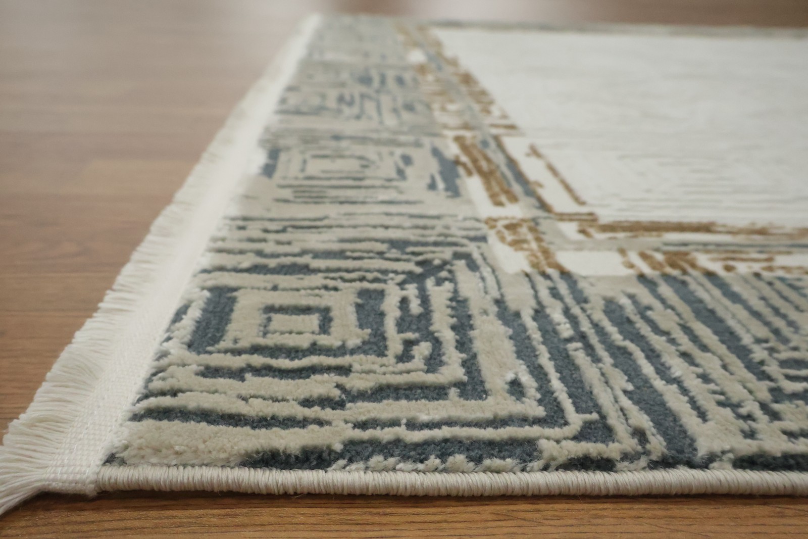 Modern Area Rug 5×8 Ft Contemporary Abstract Turkish Carpet Beige Oriental Rug