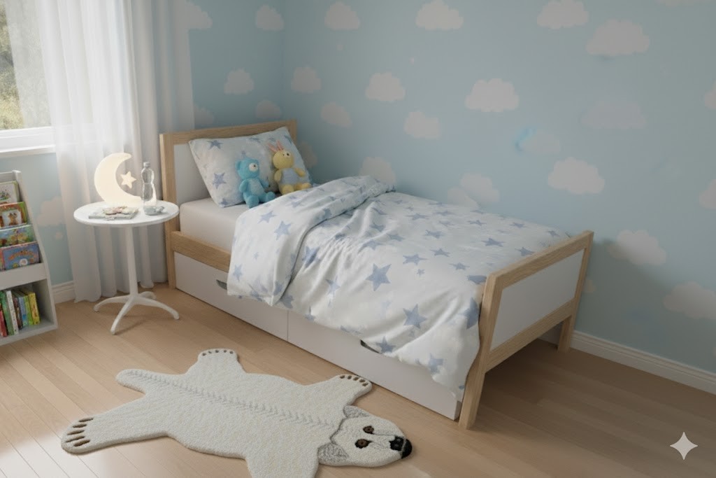 Hand Tufted Bunny Shaped Kids Rug – Soft Plush Animal Nursery & Bedroom Carpet