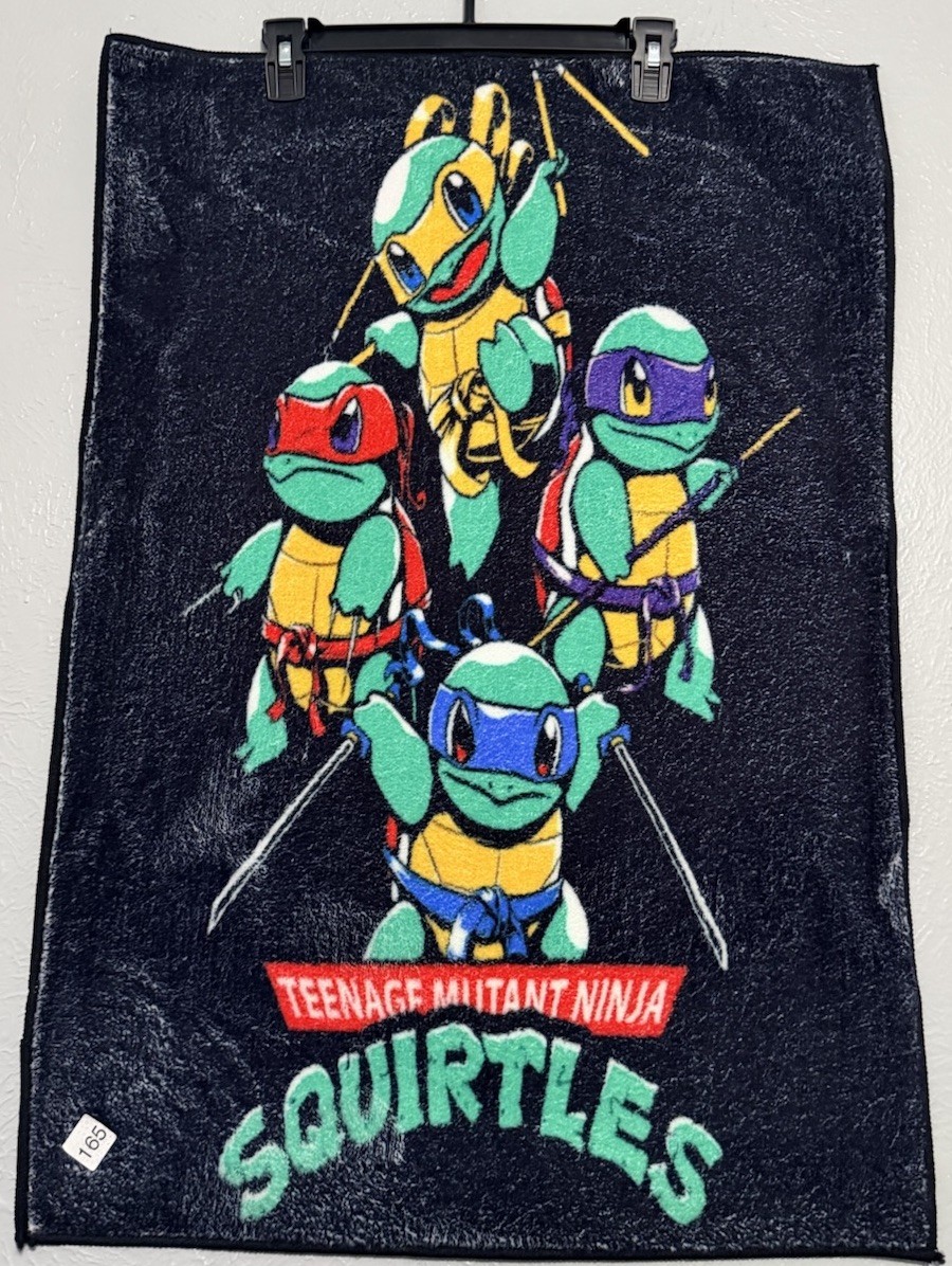 TMNT SQUIRTLES POKÉMON RUG/ROOM DECOR 32×22 in. NEW NON SLIP CUSTOM MADE