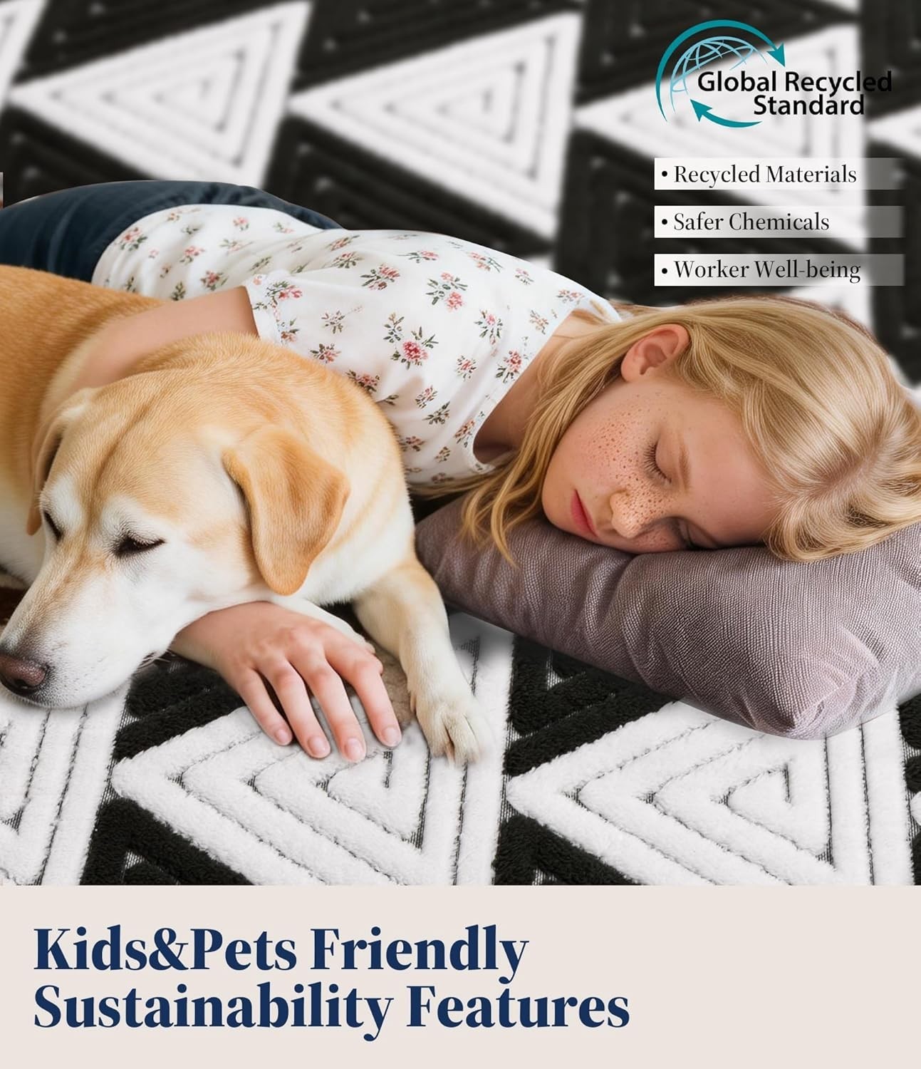 Area Rugs Geometric Ultra Soft Washable Carpet Mat for Bedroom Living Room Floor