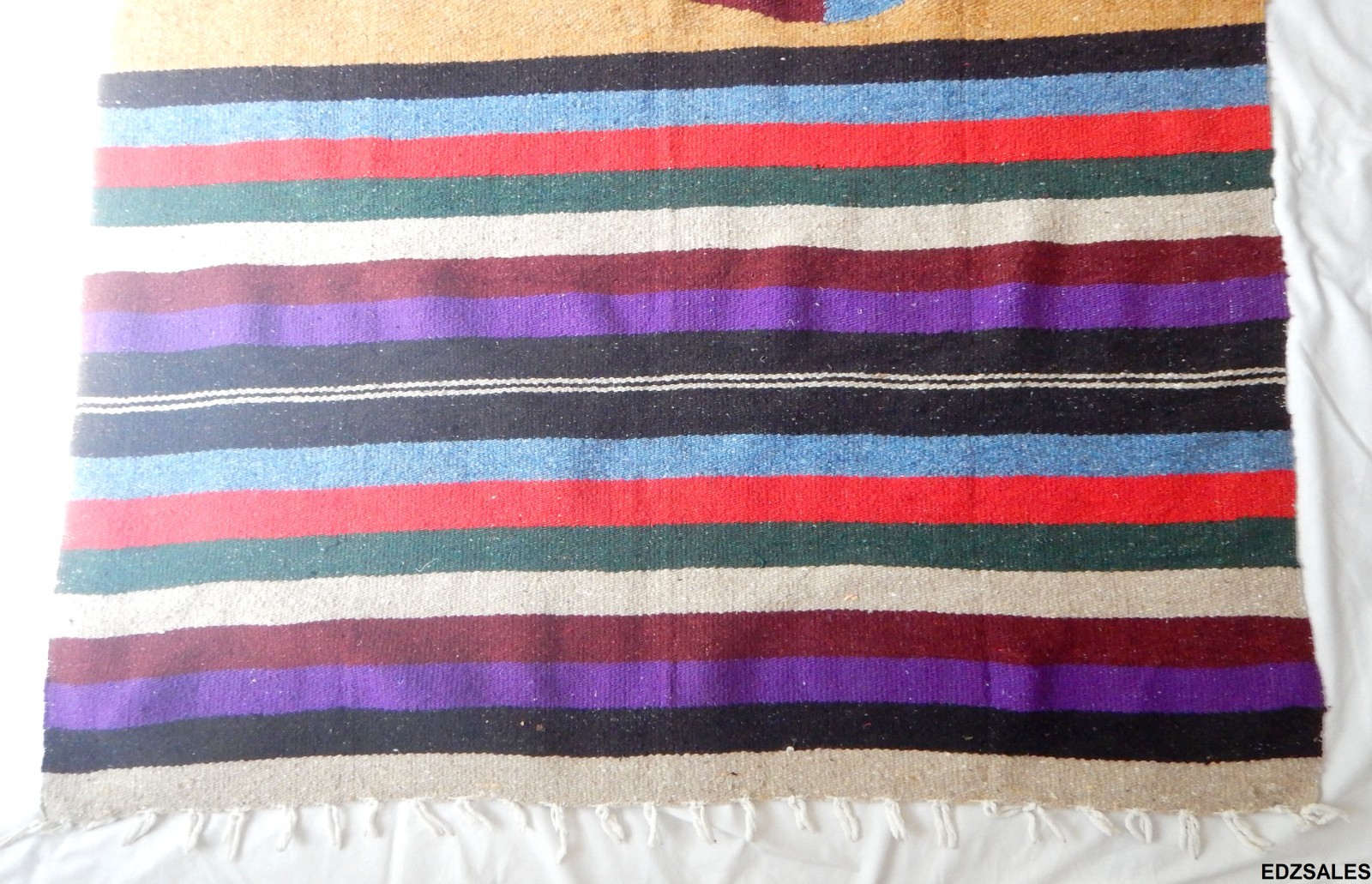 Vintage South/Central American Flatwoven Sea Turtle Rug