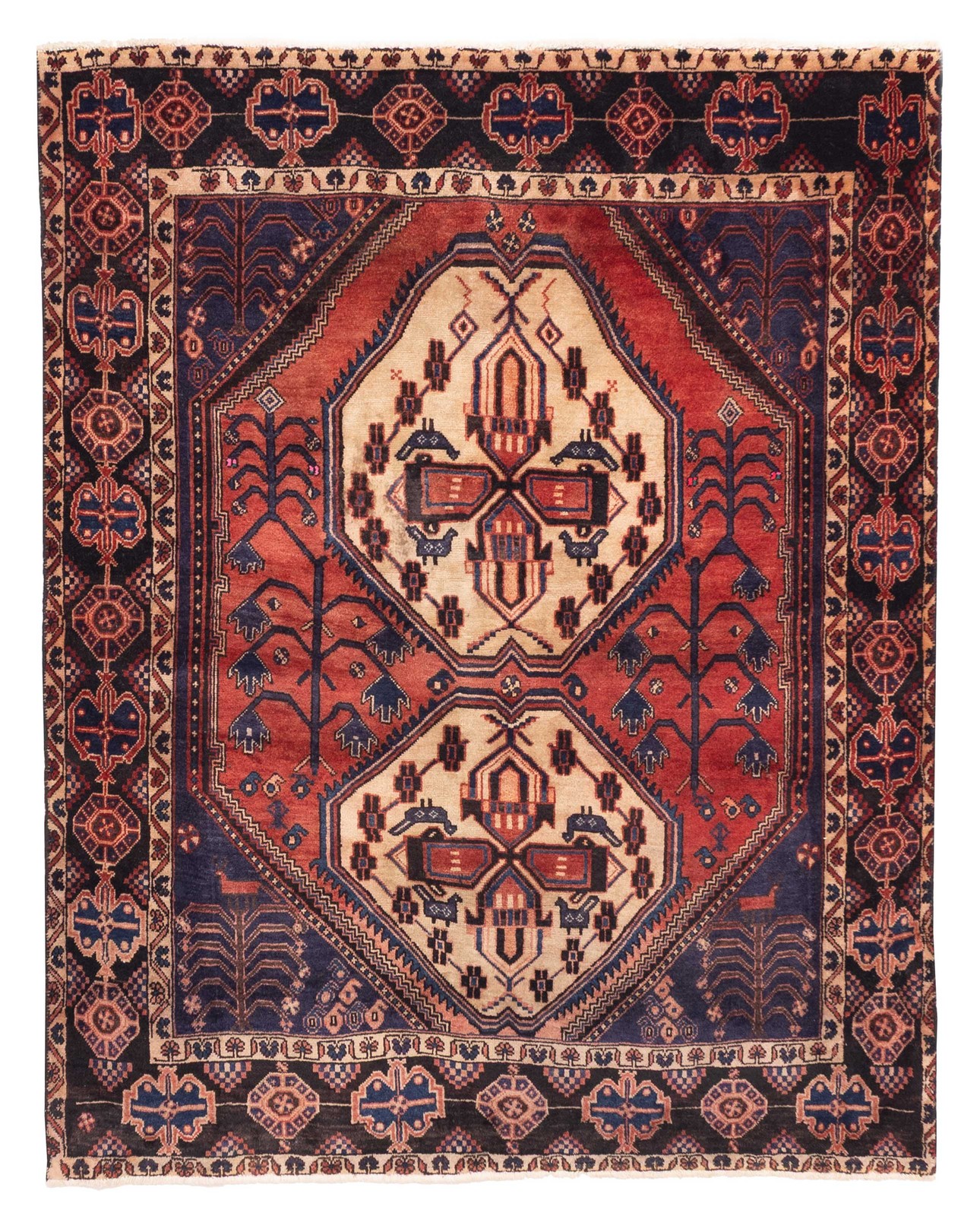 Traditional Vintage Hand-Knotted Area Rug 4’11” x 6’3″ Oriental Wool Carpet