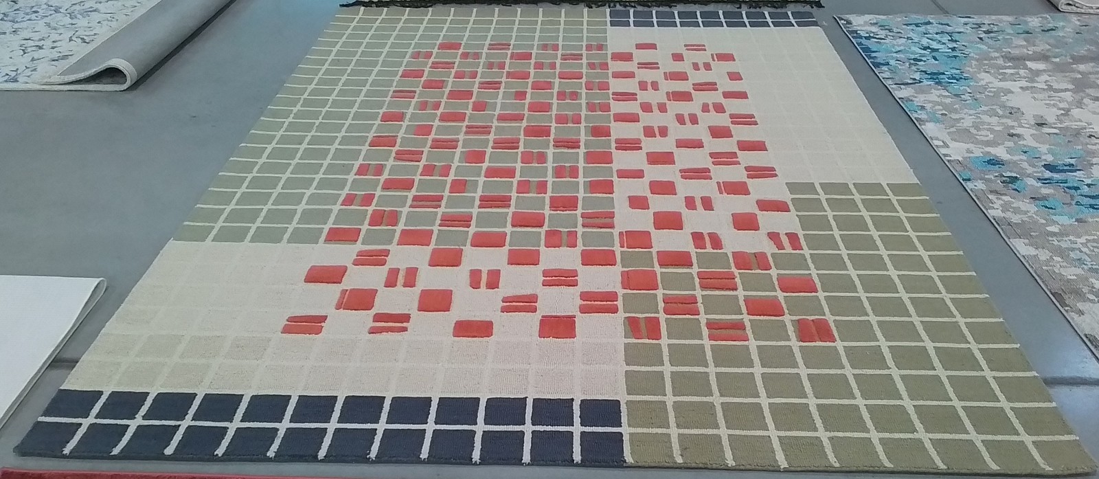 GREY / RED 8′-0″ x 10′-0″ Cut on Rug, Reduced Price 1172800512 GRE206F-8