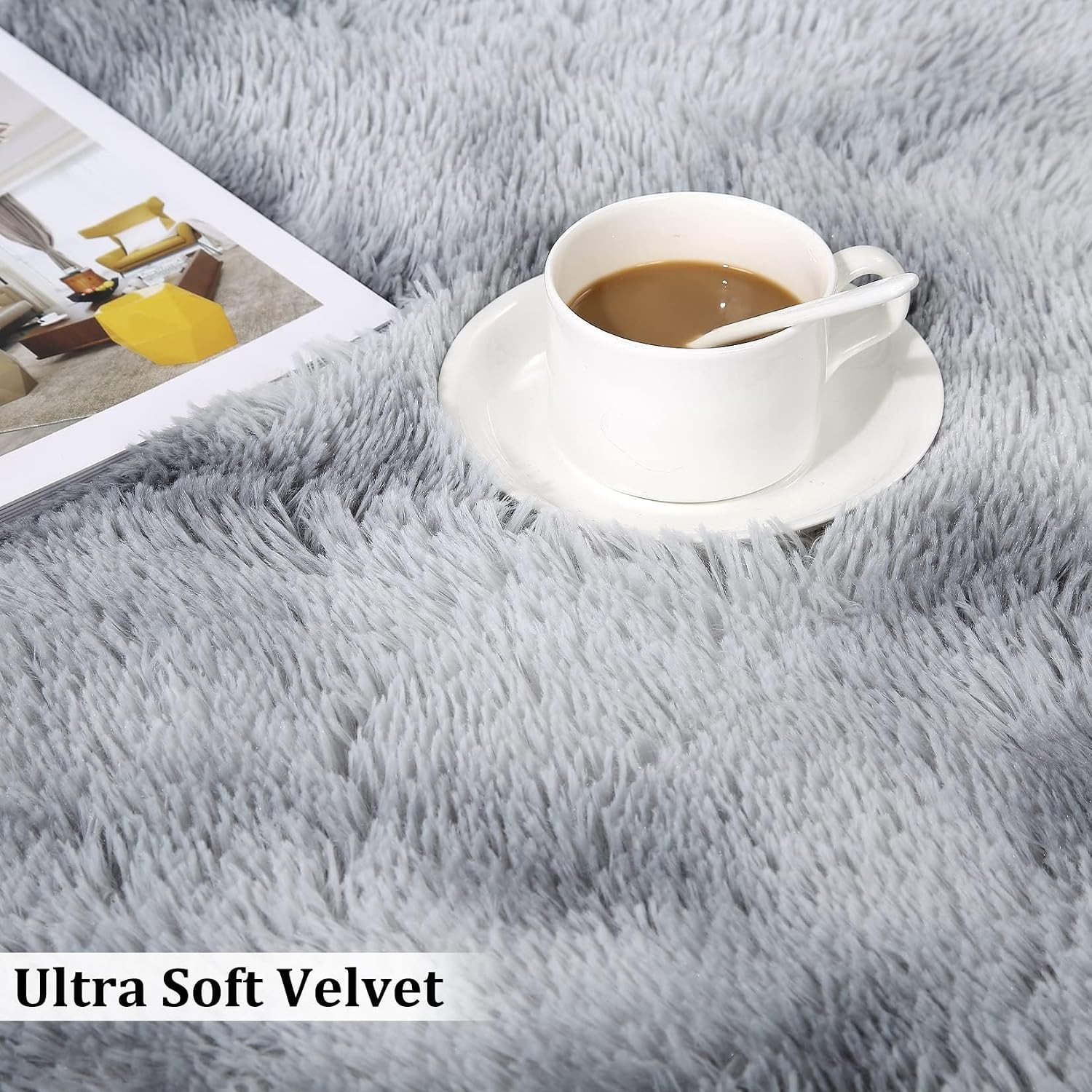 Fluffy Runner Rugs 2 X 8Ft for Bedroom Living Room Soft Shag Rug 2X8 Feet, Plush