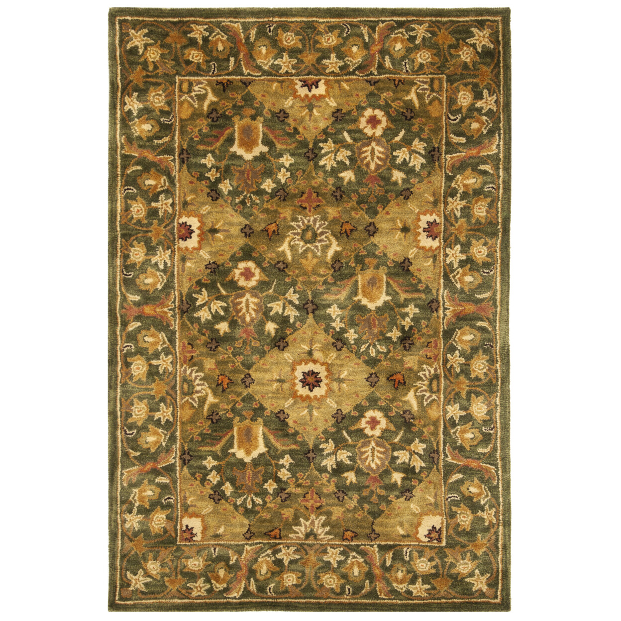SAFAVIEH Antiquity Collection AT57C Handmade Olive Rug