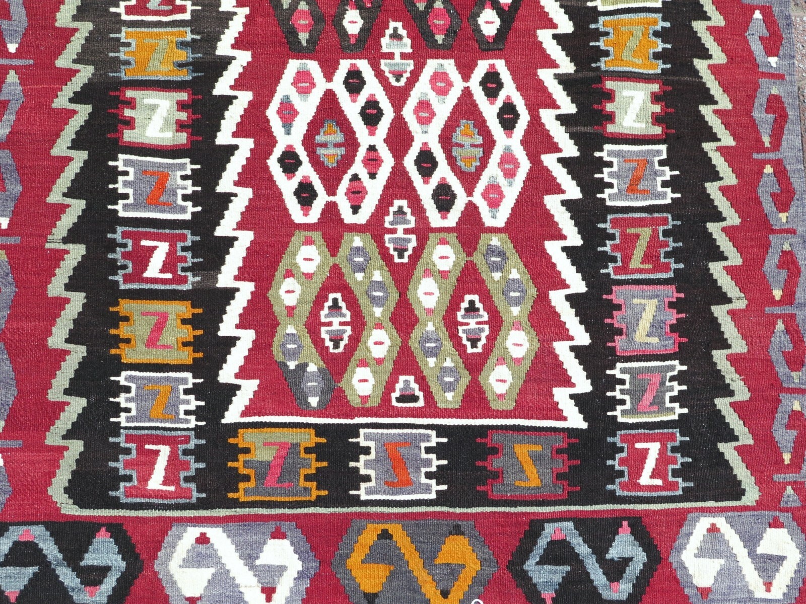 Turkish Kilim, Area Rugs, Handmade Floor Carpet, Bedroom Rug, Wool Kelim 44″X56″