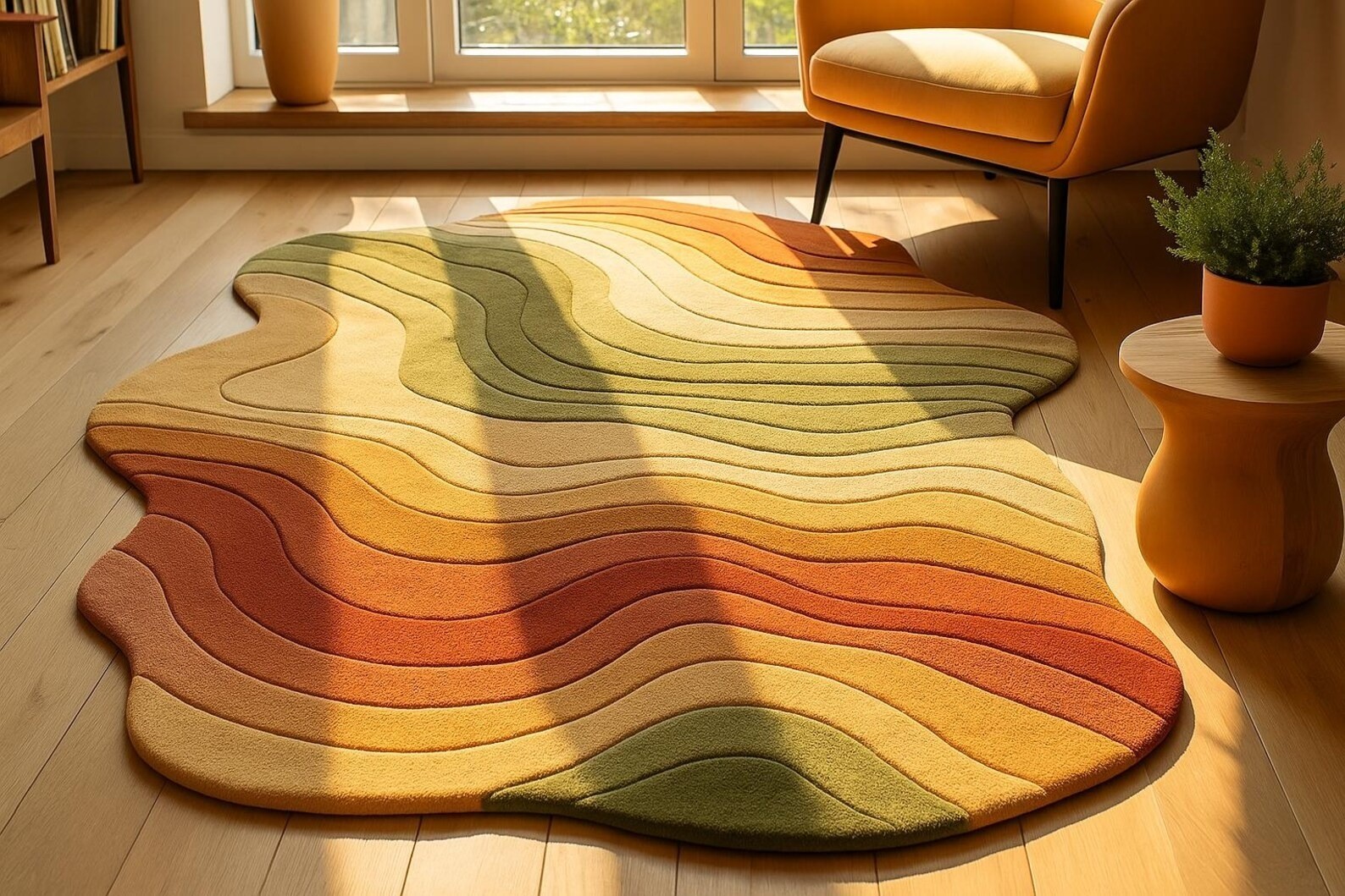 Handmade Rug | Irregular Rug | Wool Rugs | Living Room Rug | Tufted A306