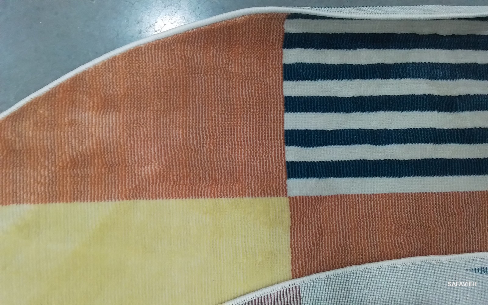 RUST / YELLOW 6′-7″ x 6′-7″ Flaw in Rug, Reduced Price 1172802882 ORW368P-7R
