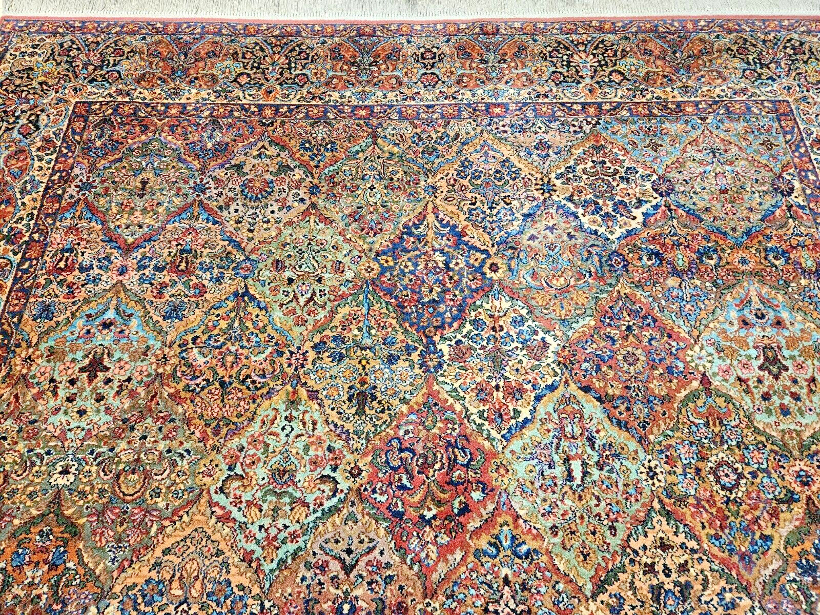 10×14 GENUINE ANTIQUE KARASTAN RUG MULTICOLOR PANEL KIRMAN 717 100% WOOL RUG VGC