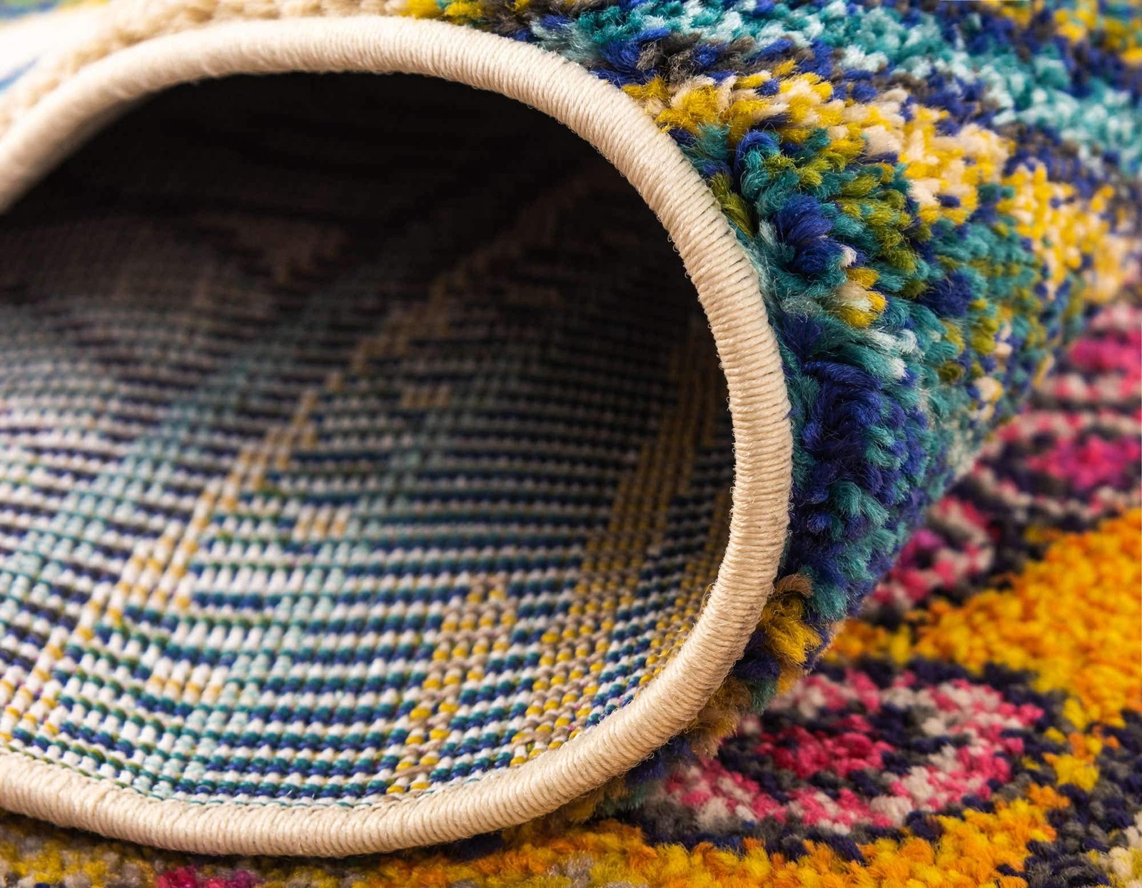 Unique Loom Estrella Collection Colorful Paisley Floral Abstract Modern Area