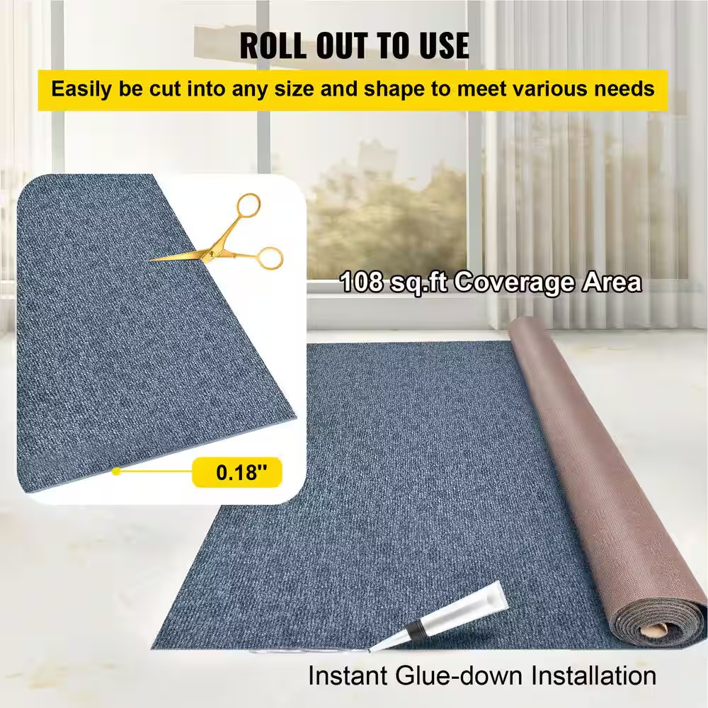 Marine Carpet 6 Ft. W X 29.5 Ft. L Waterproof Cuttable Indoor/Outdoor Area Rug,