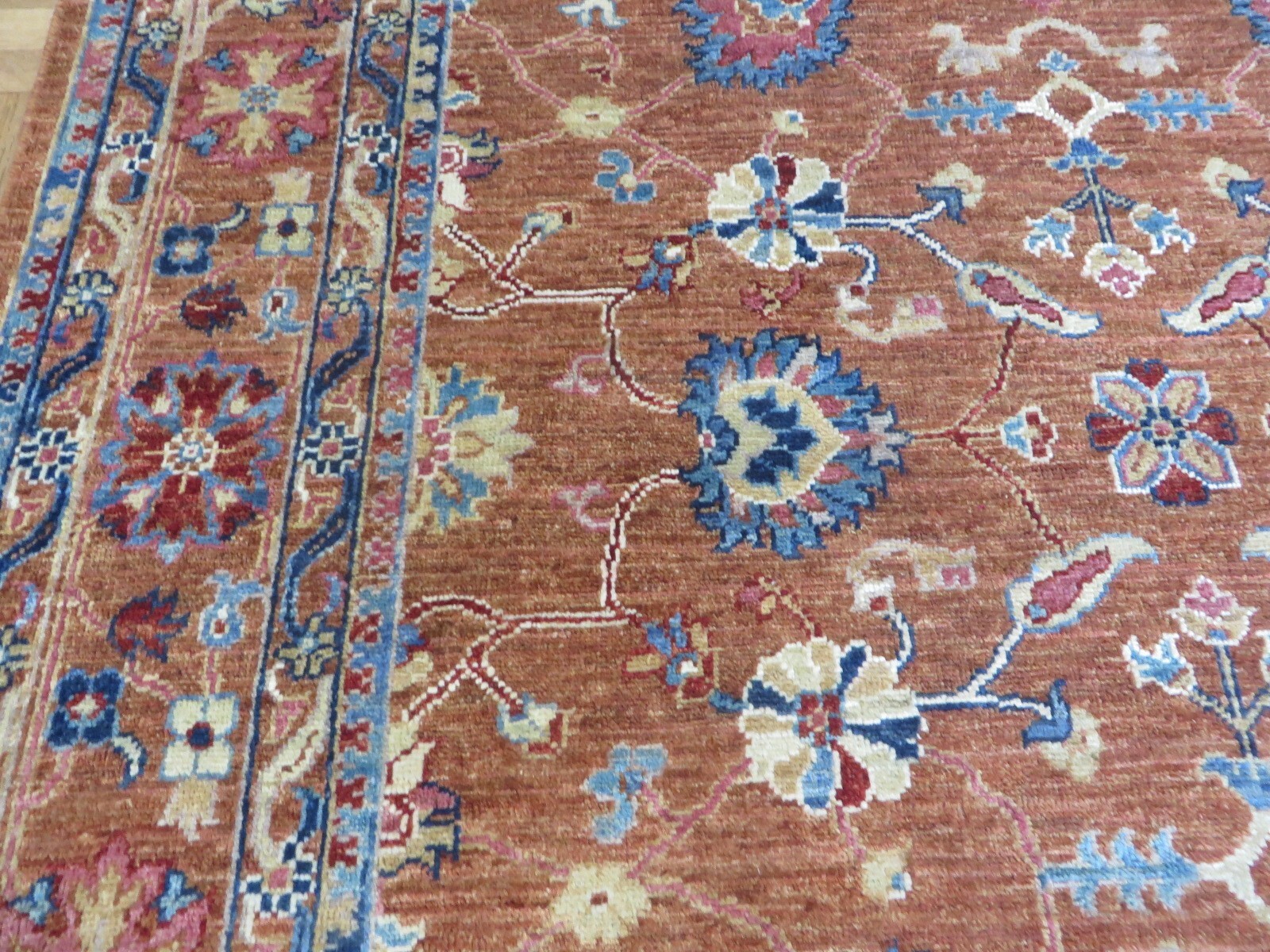 4’10 x 6’9 Hand Knotted Rust Fine Peshawar Oriental Rug G14321