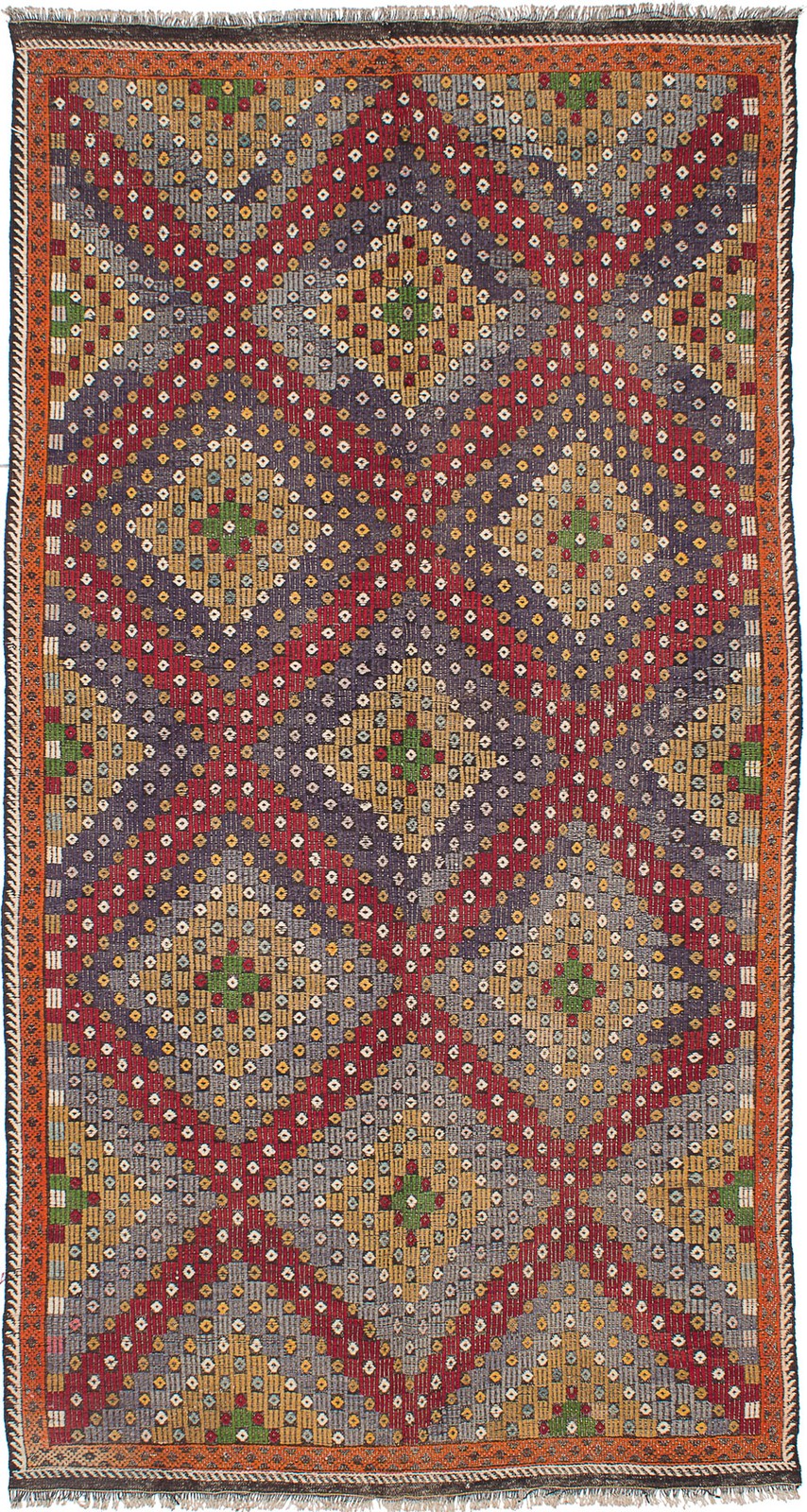 Vintage Hand Woven Area Rug 5’9″ x 10’11” Traditional Wool Oriental Carpet