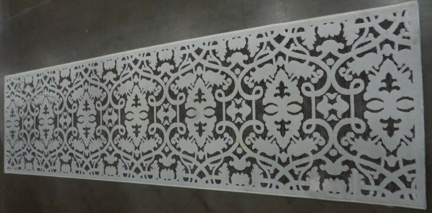 IVORY / DARK GREY 2′ X 7′ Stained Rug Reduced Price 1172559745 PARB636C-27